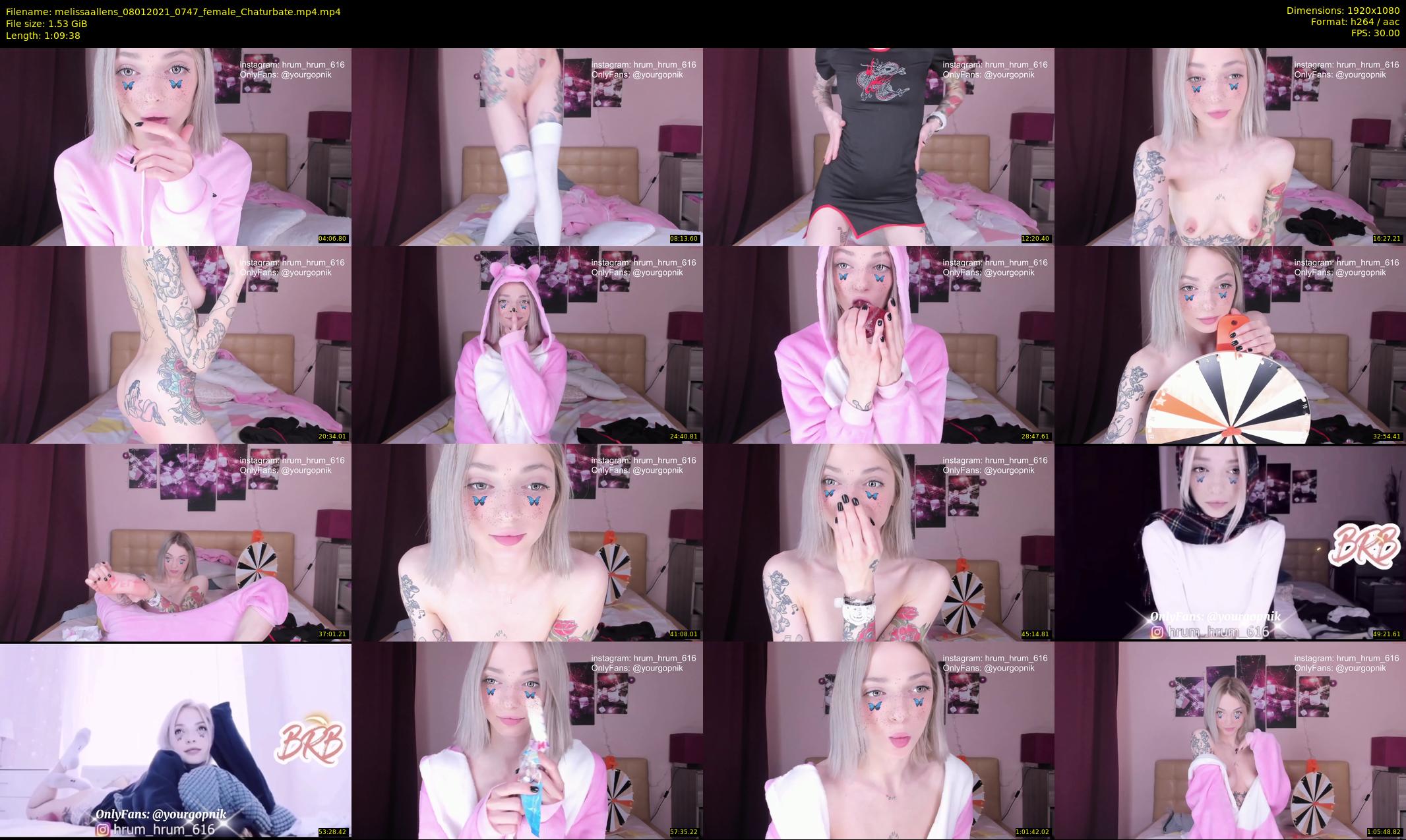 melissaallens — 70 minute Chaturbate female cam show recording, 1080p, Jan 8, 2021