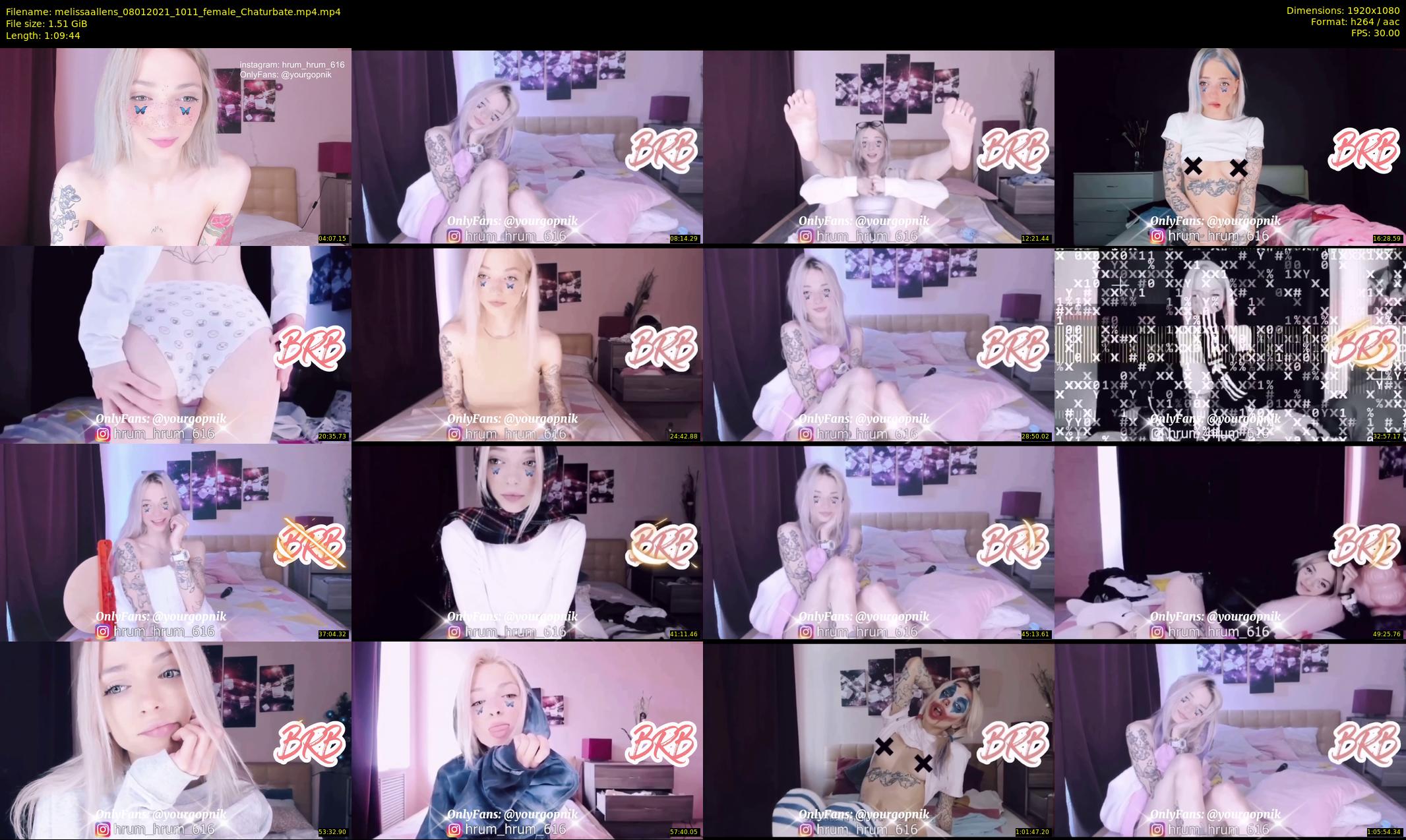 melissaallens — 70 minute Chaturbate female cam show recording, 1080p, Jan 8, 2021