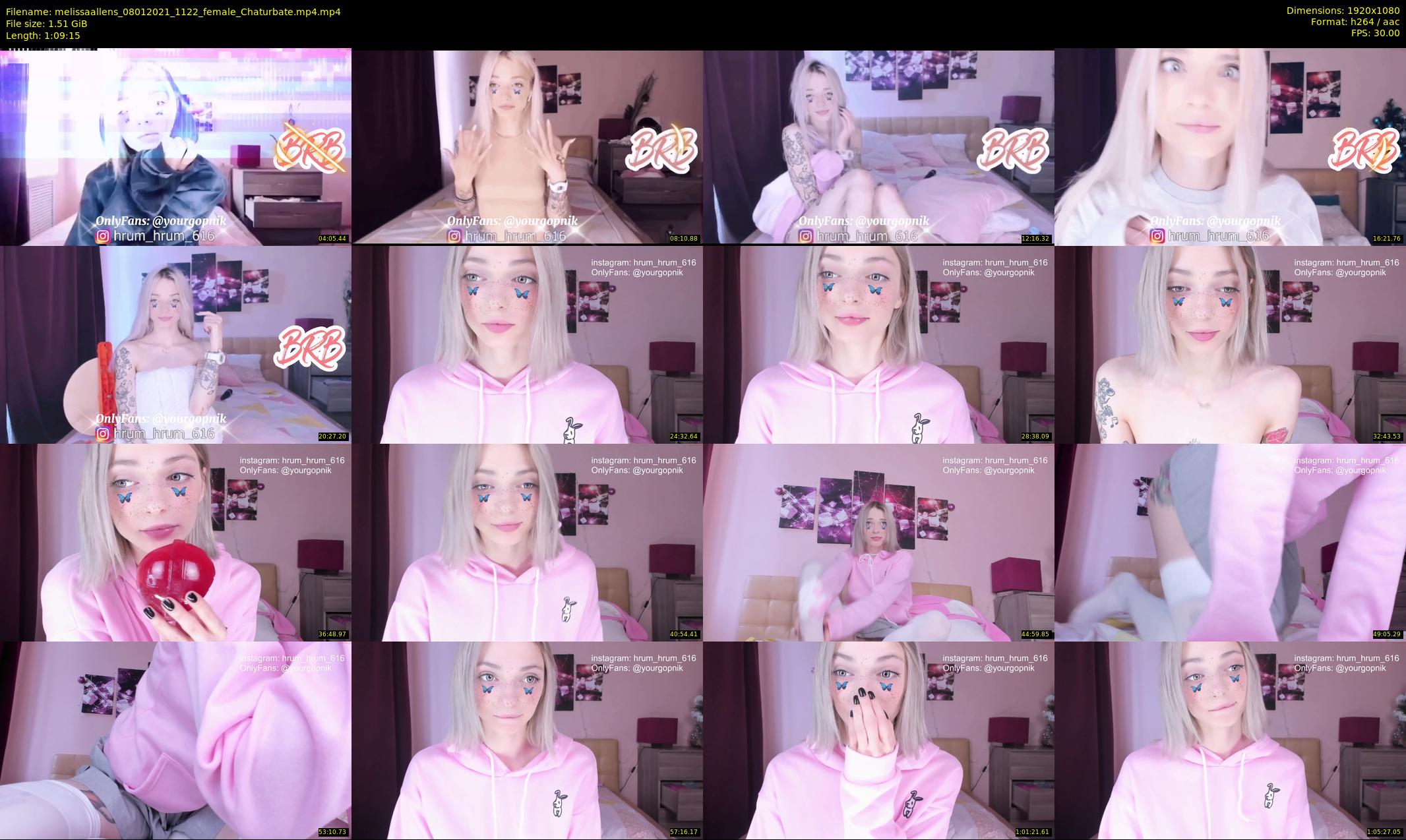 melissaallens — 70 minute Chaturbate female cam show recording, 1080p, Jan 8, 2021