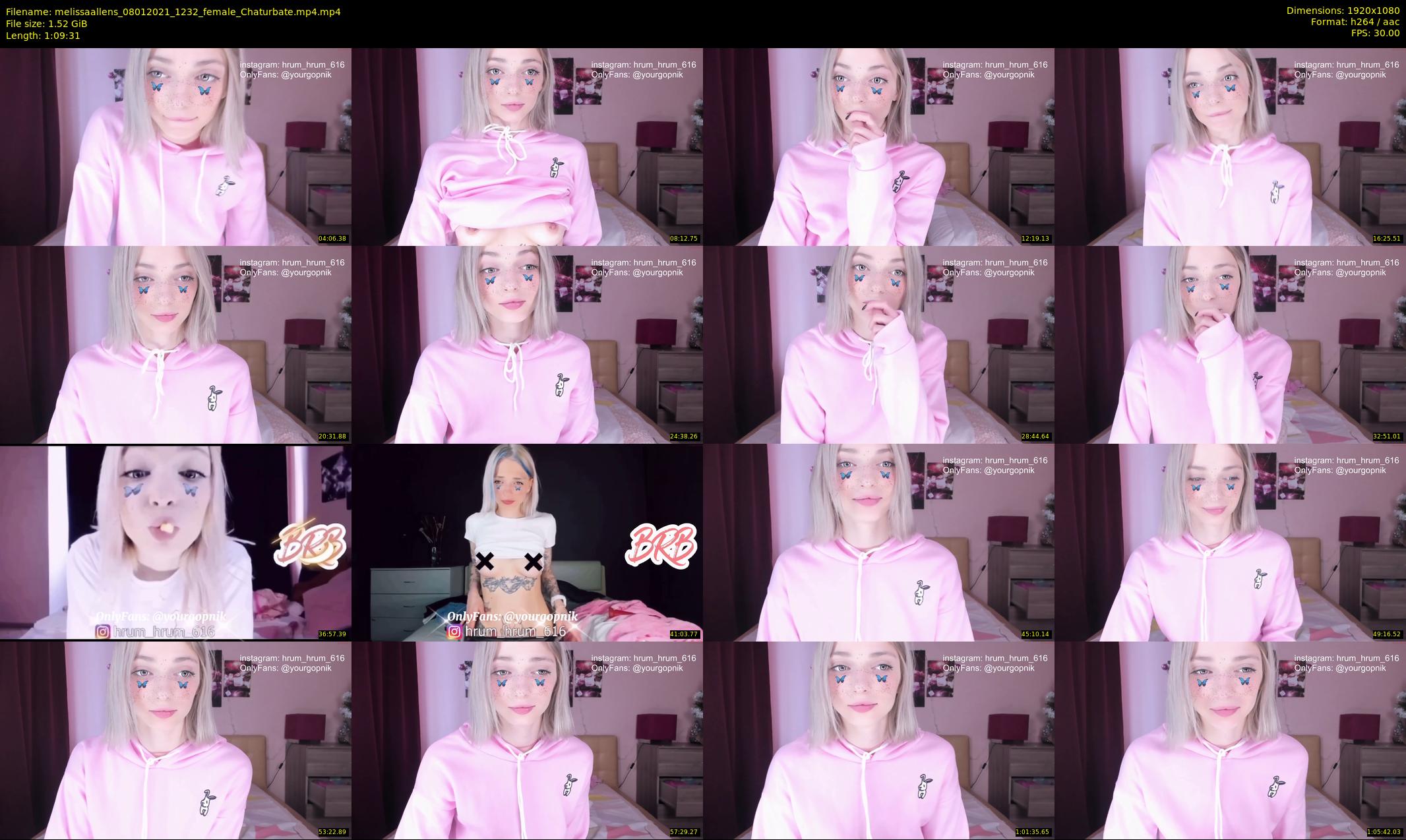 melissaallens — 70 minute Chaturbate female cam show recording, 1080p, Jan 8, 2021