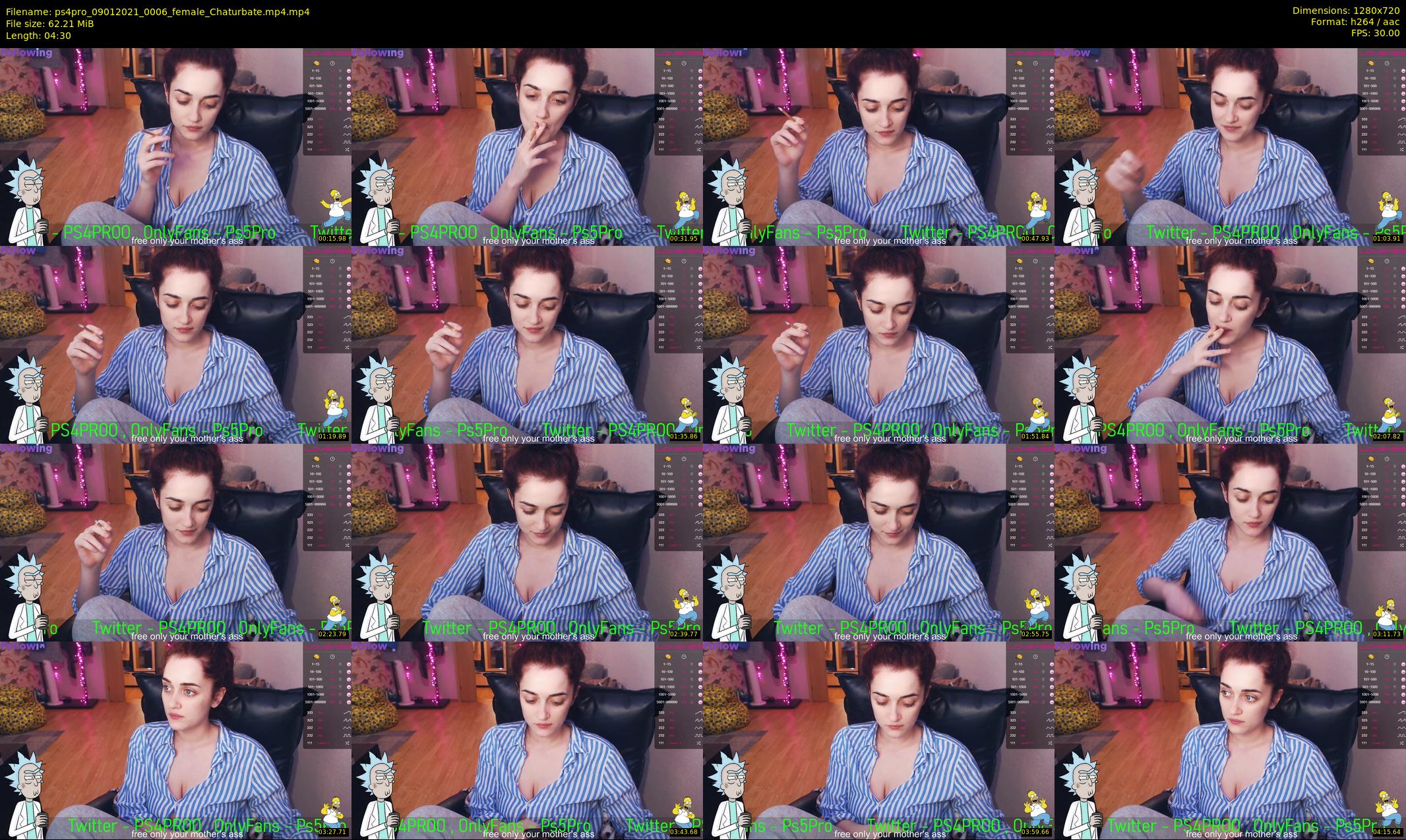 ps4pro — 5 minute Chaturbate female cam show recording, 720p, Jan 9, 2021