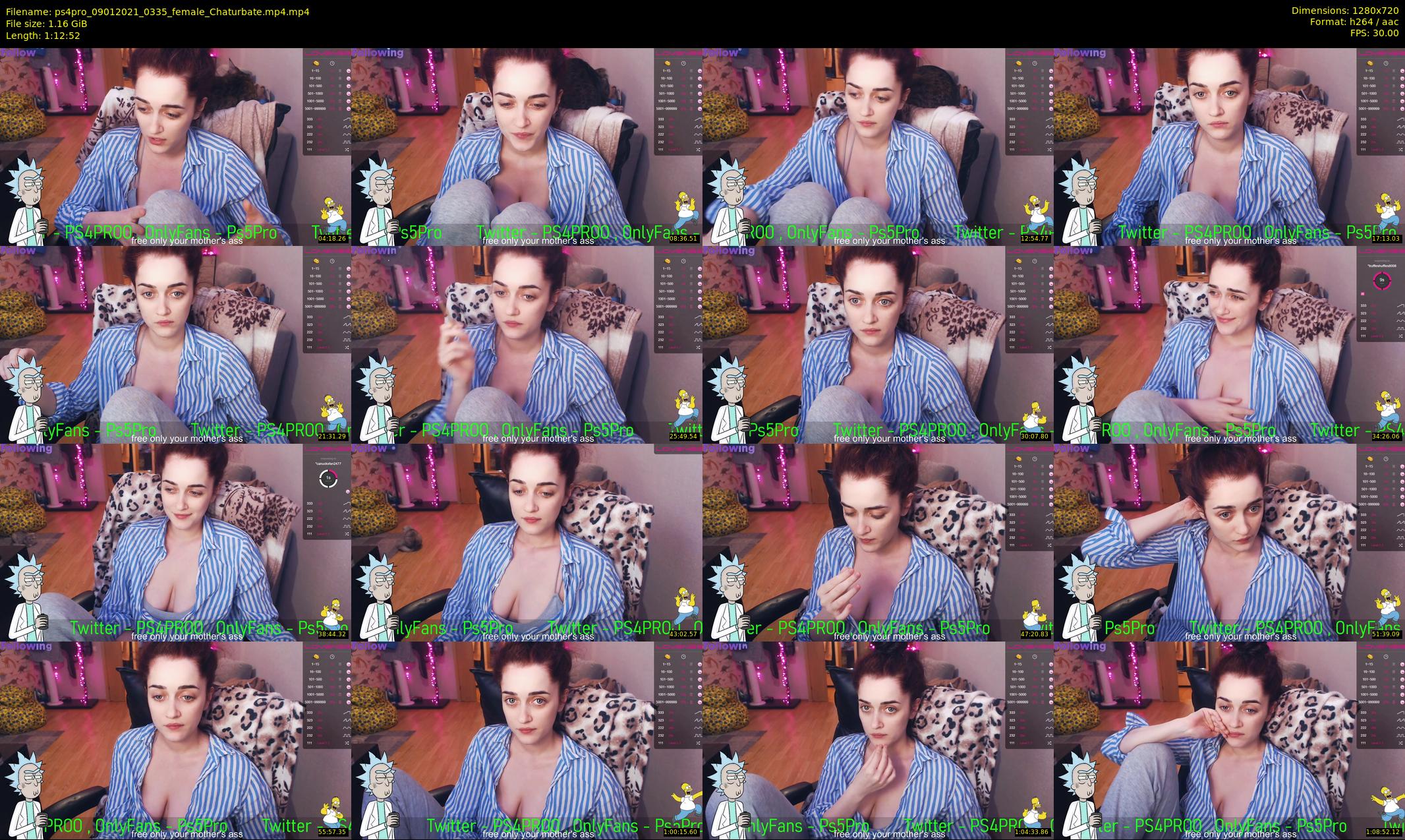 ps4pro — 73 minute Chaturbate female cam show recording, 720p, Jan 9, 2021