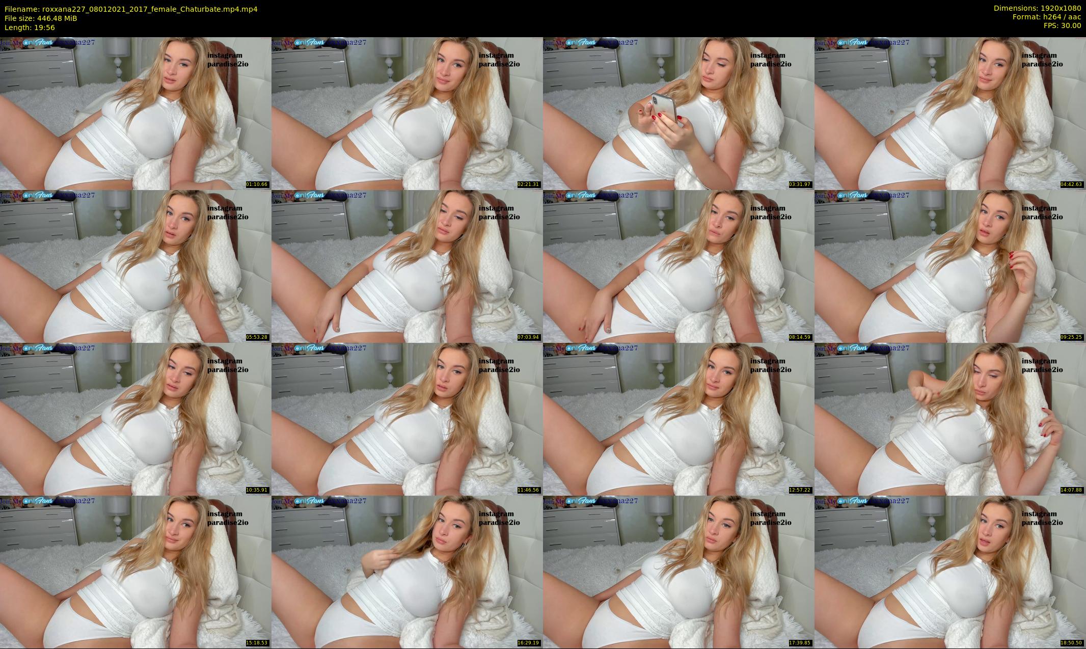 roxxana227 — 20 minute Chaturbate female cam show recording, 1080p, Jan 8, 2021