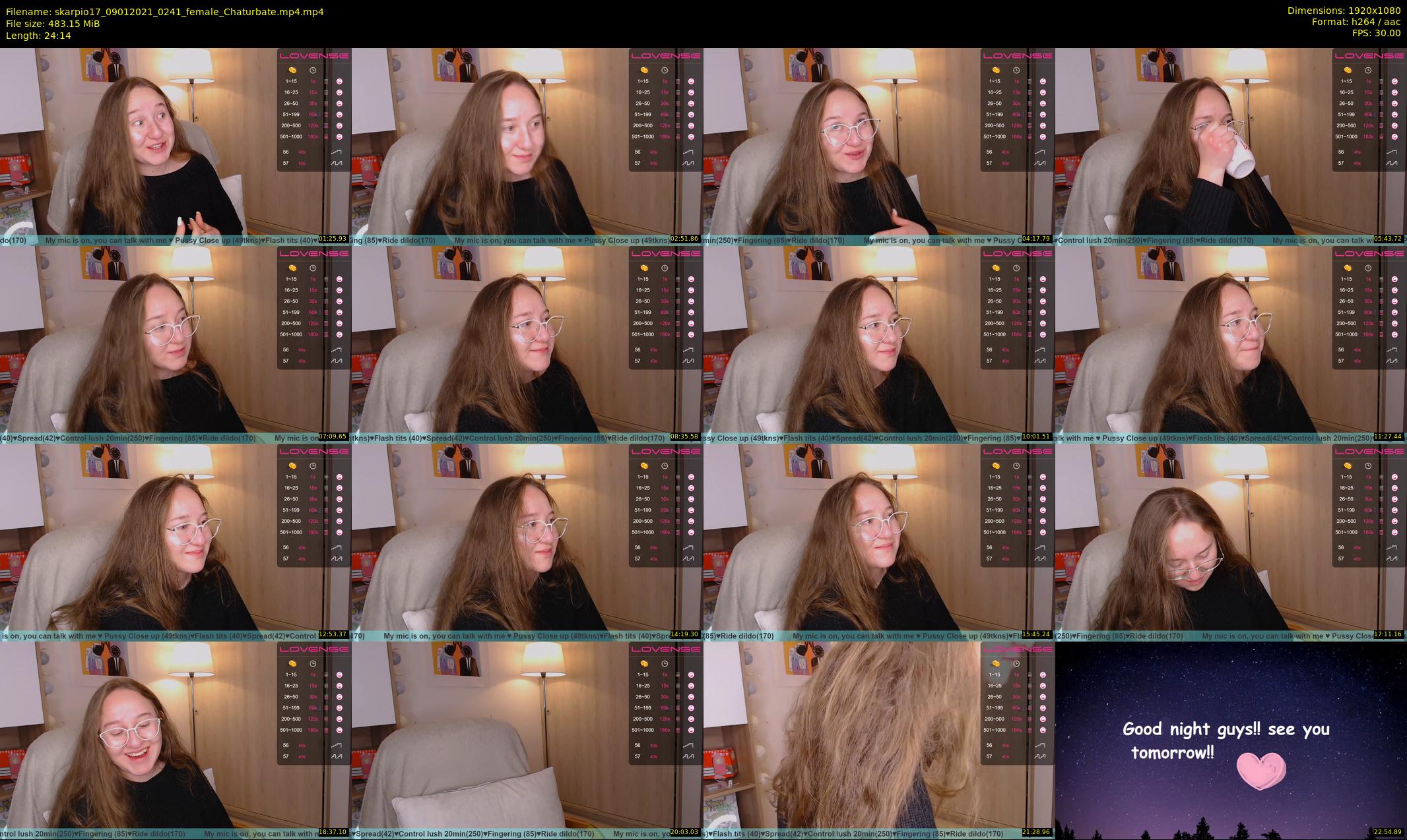 skarpio17 — 25 minute Chaturbate female cam show recording, 1080p, Jan 9, 2021