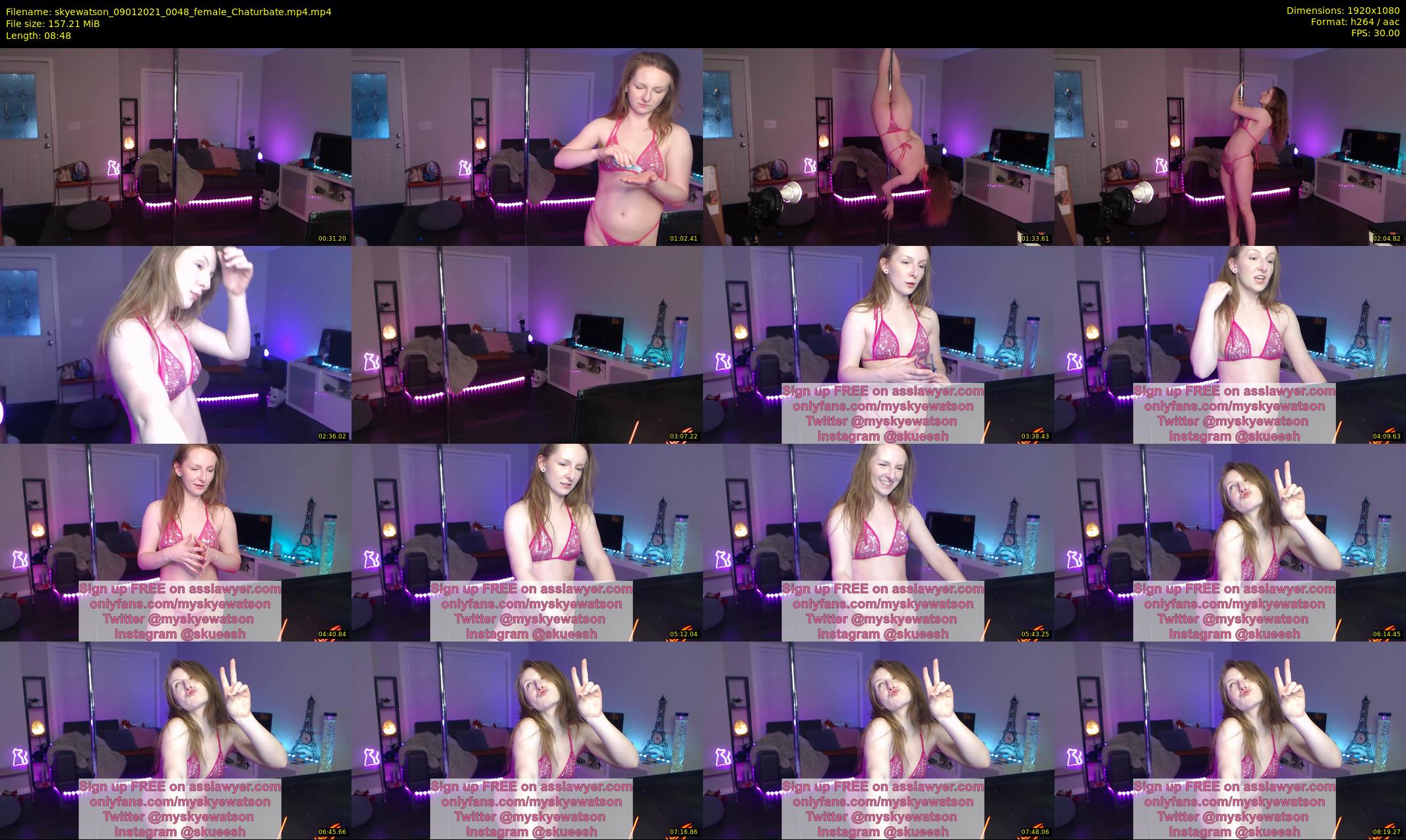 skyewatson — 9 minute Chaturbate female cam show recording, 1080p, Jan 9, 2021