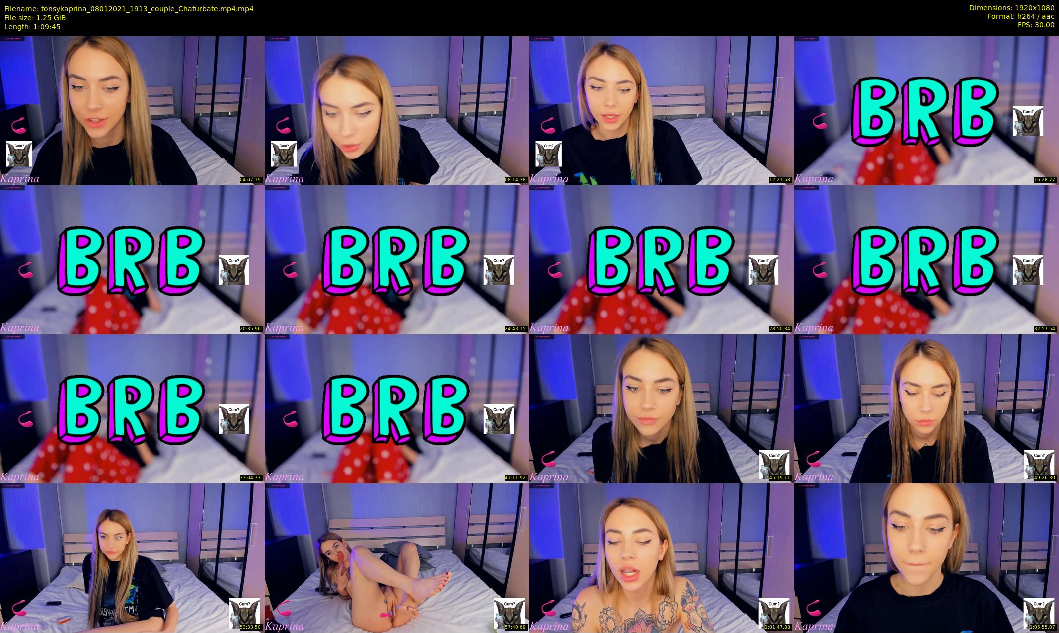 tonsykaprina — 70 minute Chaturbate couple cam show recording, 1080p, Jan 8, 2021