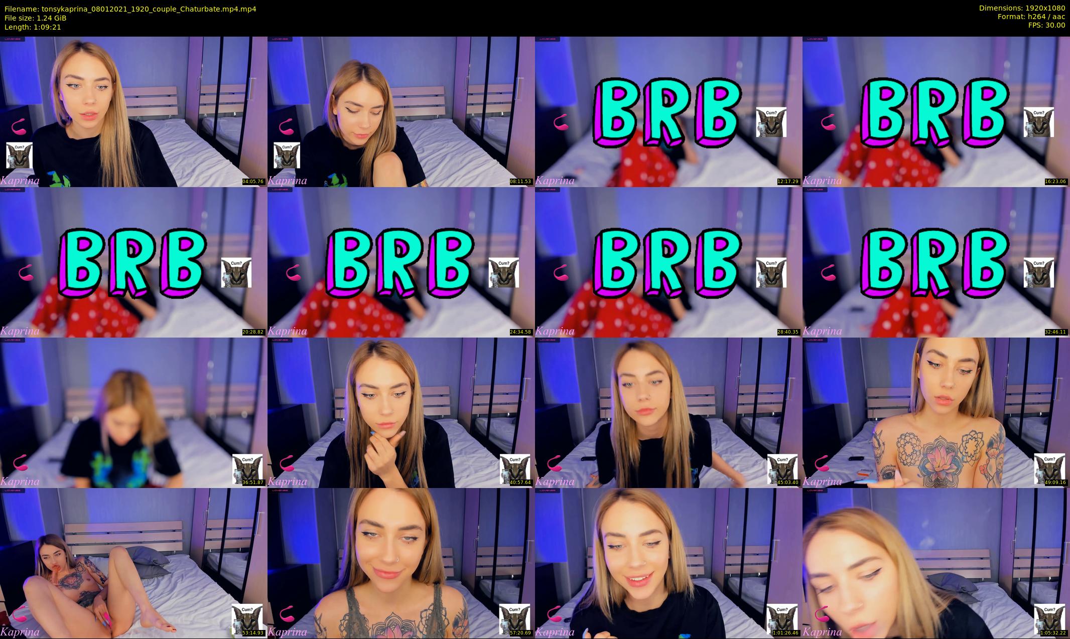 tonsykaprina — 70 minute Chaturbate couple cam show recording, 1080p, Jan 8, 2021