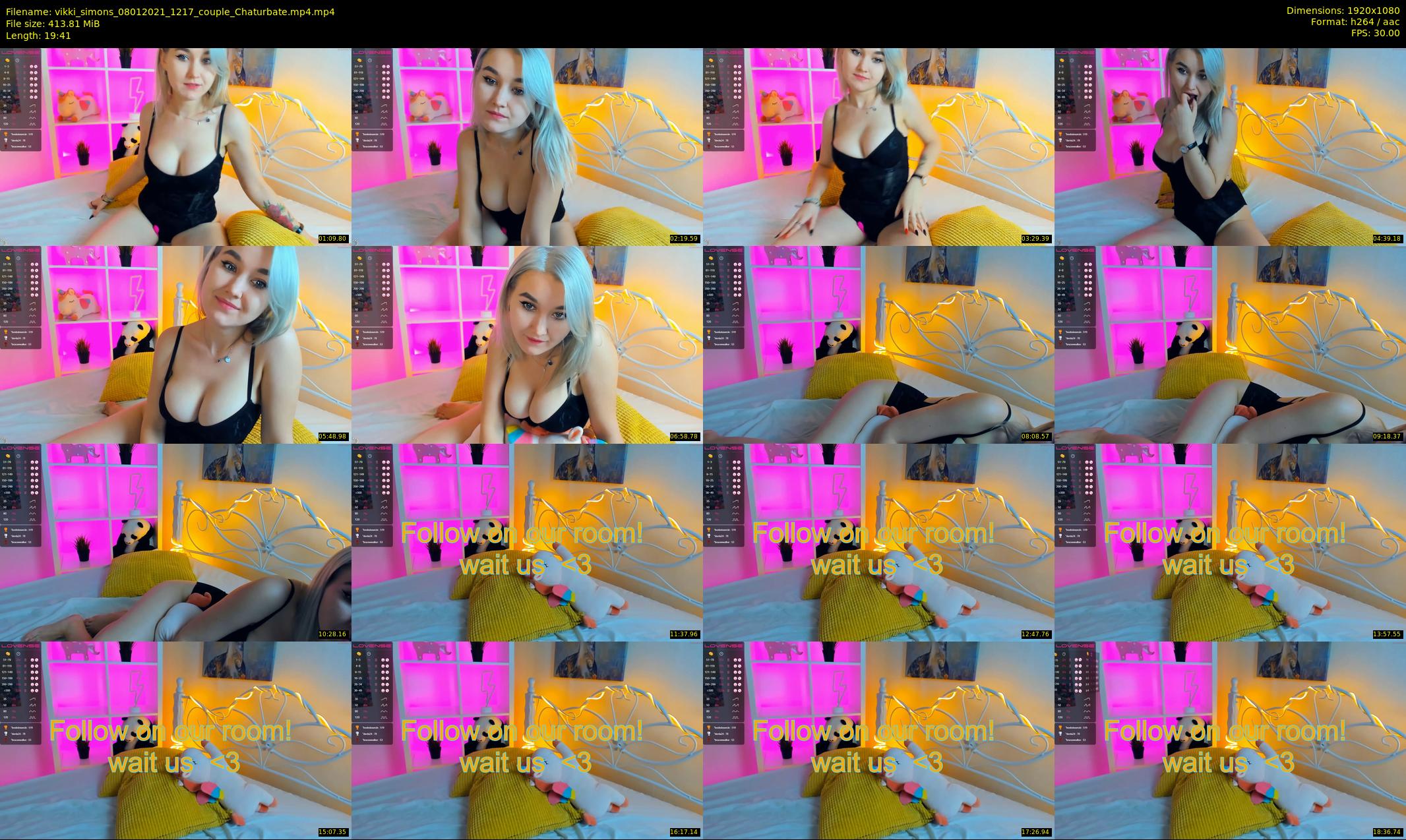 vikki_simons — 20 minute Chaturbate couple cam show recording, 1080p, Jan 8, 2021
