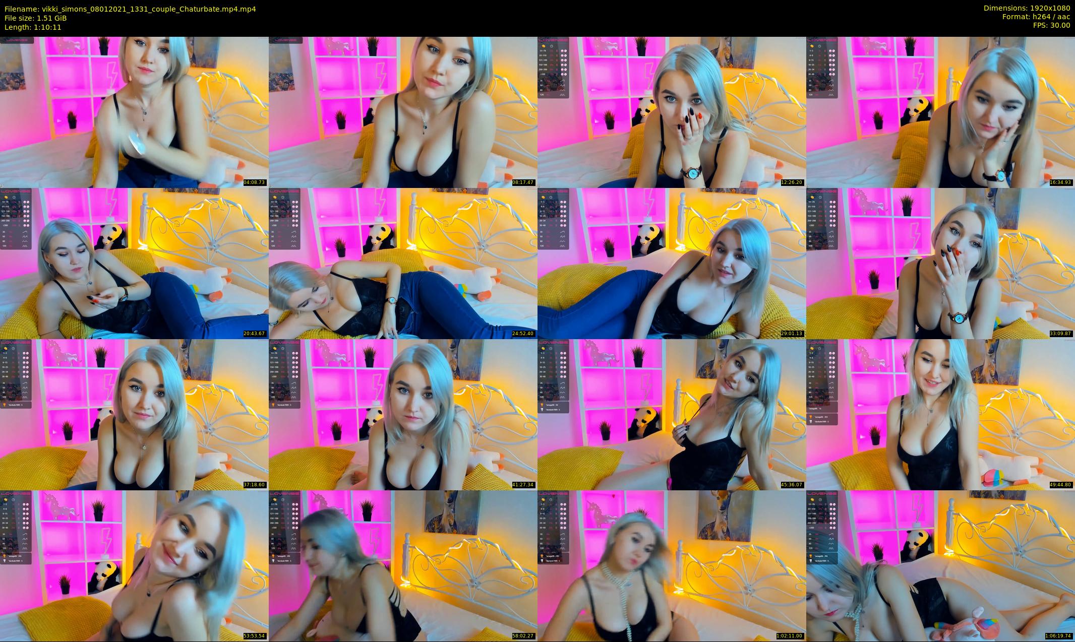 vikki_simons — 71 minute Chaturbate couple cam show recording, 1080p, Jan 8, 2021