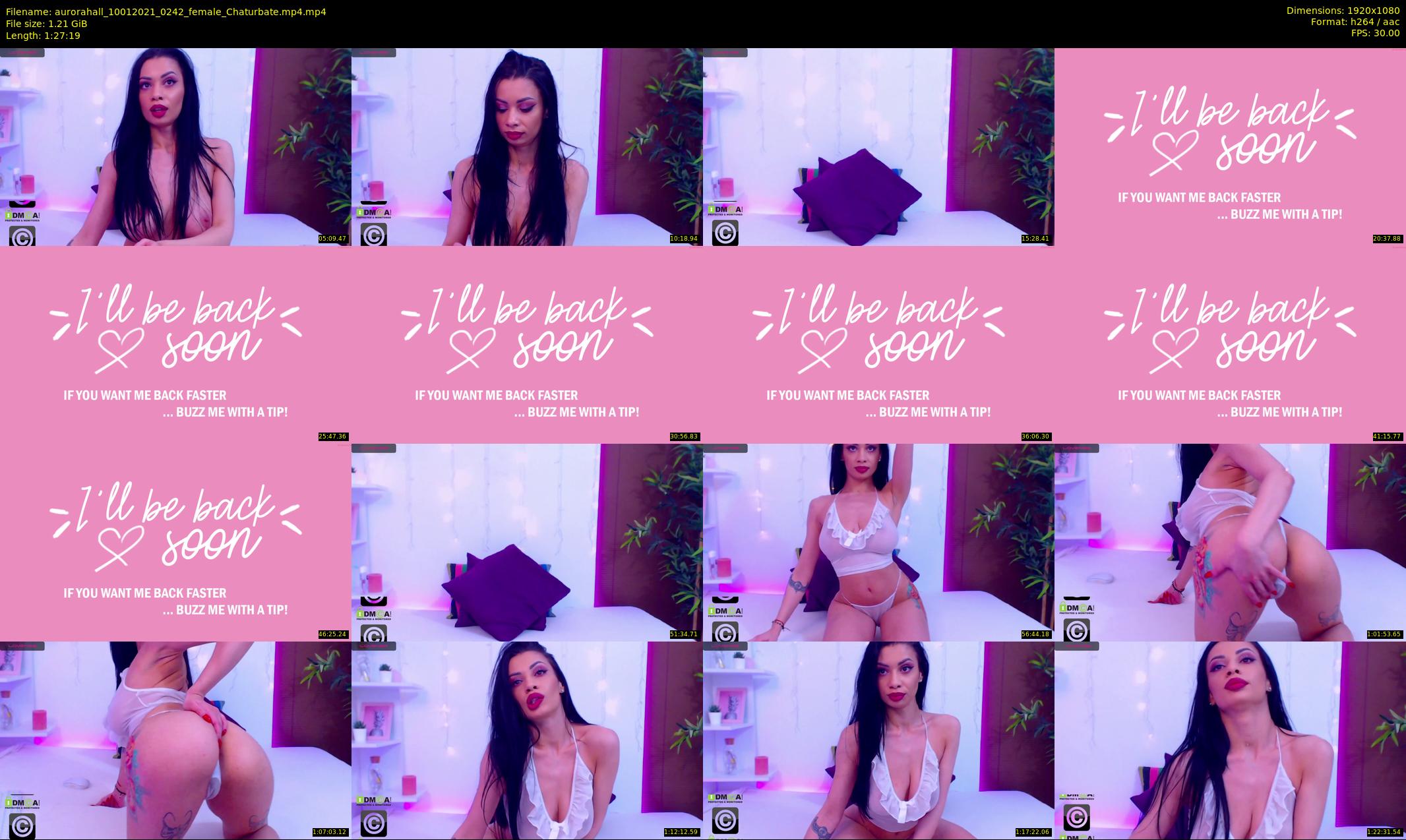 aurorahall — 88 minute Chaturbate female cam show recording, 1080p, Jan 10, 2021