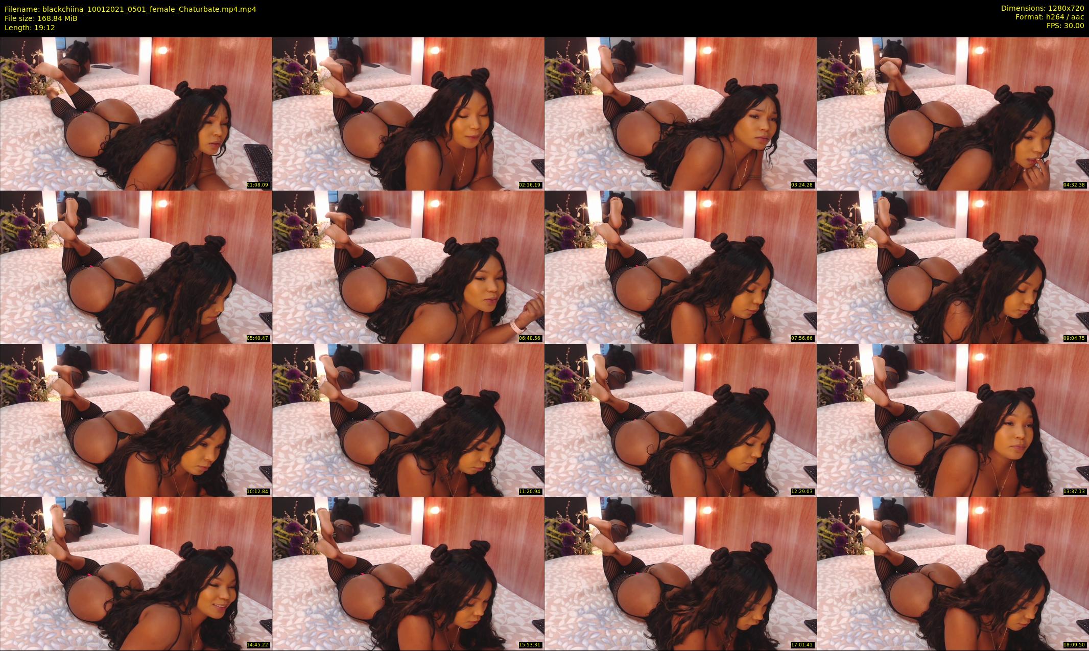 blackchiina — 20 minute Chaturbate female cam show recording, 720p, Jan 10, 2021