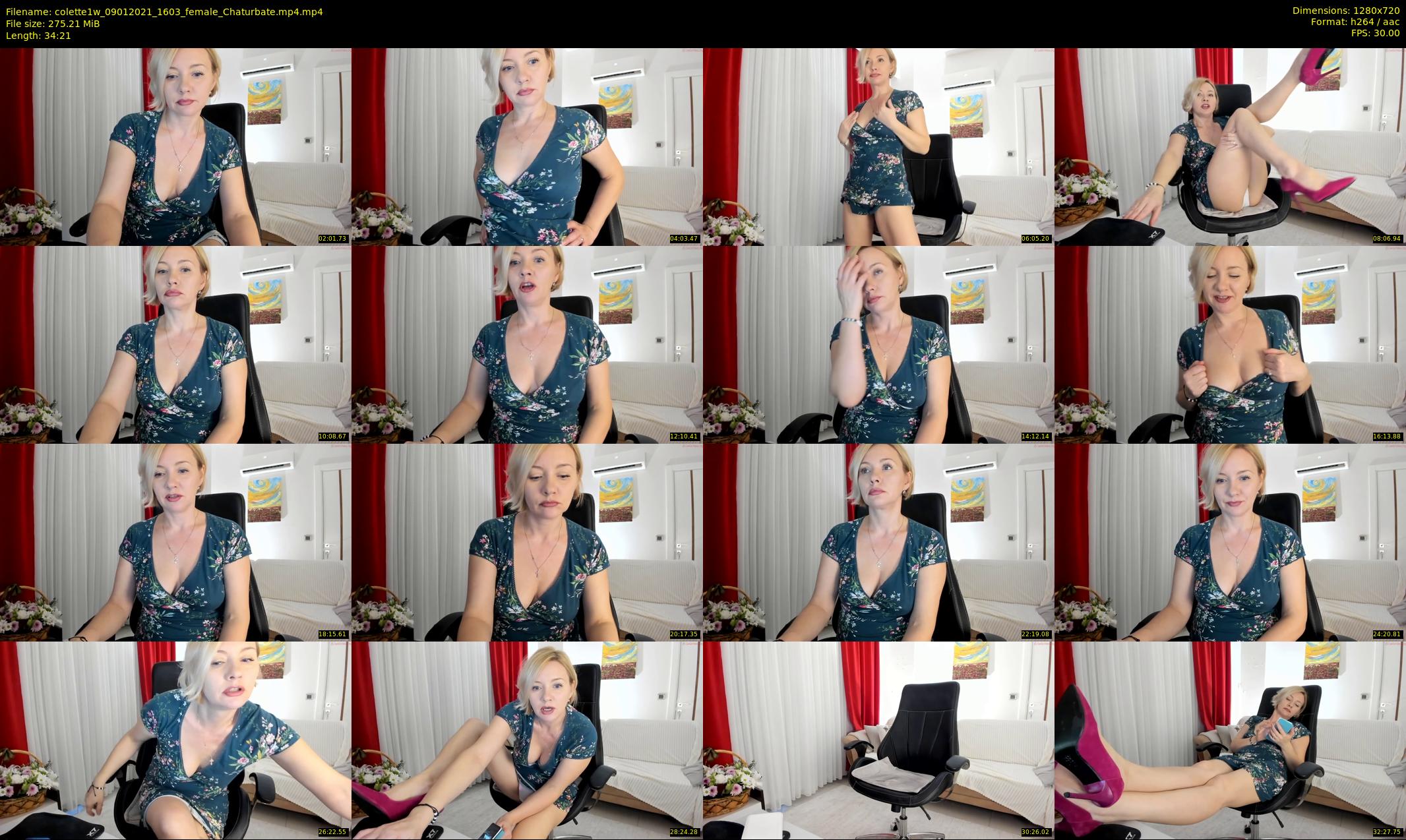 colette1w — 35 minute Chaturbate female cam show recording, 720p, Jan 9, 2021