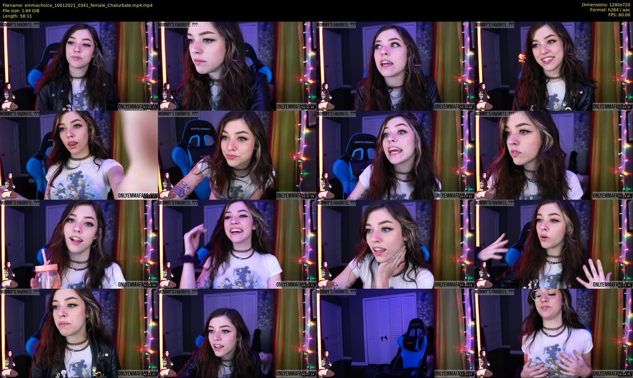 emmachoice — 59 minute Chaturbate female cam show recording, 720p, Jan 10, 2021