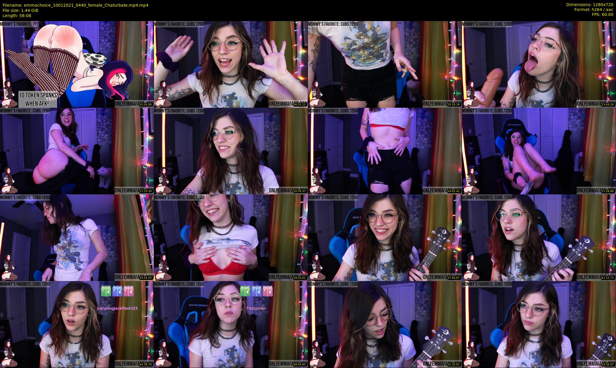 emmachoice — 59 minute Chaturbate female cam show recording, 720p, Jan 10, 2021