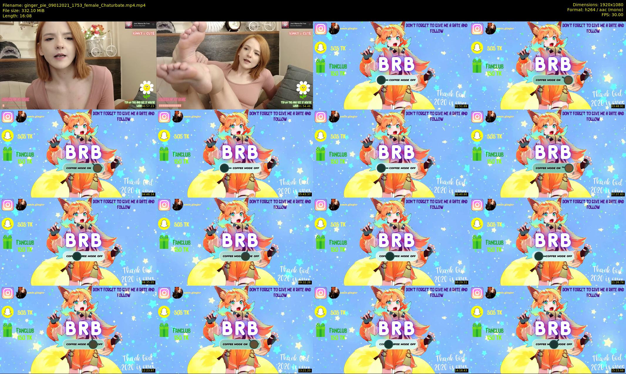 ginger_pie — 17 minute Chaturbate female cam show recording, 1080p, Jan 9, 2021