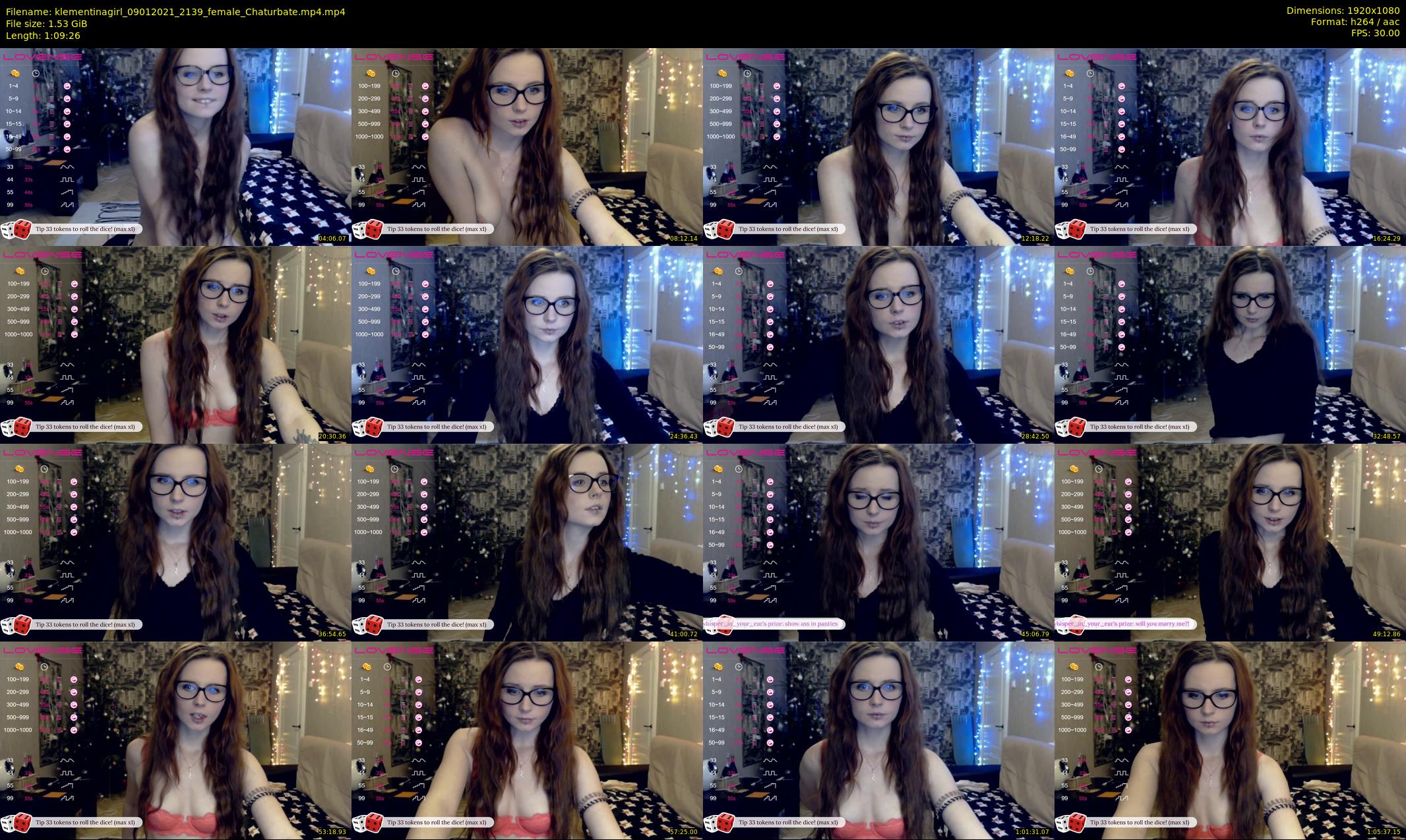 klementinagirl — 70 minute Chaturbate female cam show recording, 1080p, Jan 9, 2021