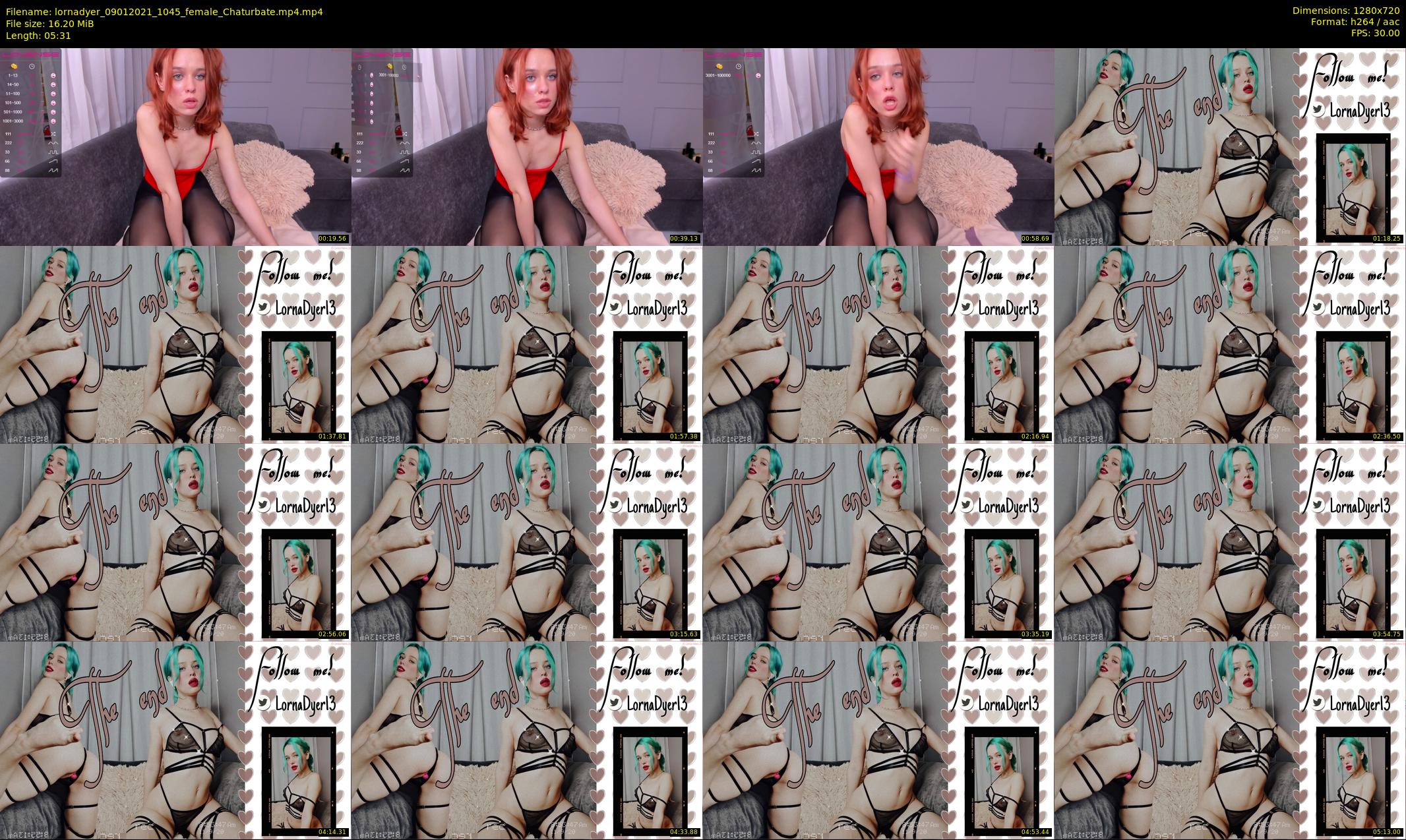 lornadyer — 6 minute Chaturbate female cam show recording, 720p, Jan 9, 2021