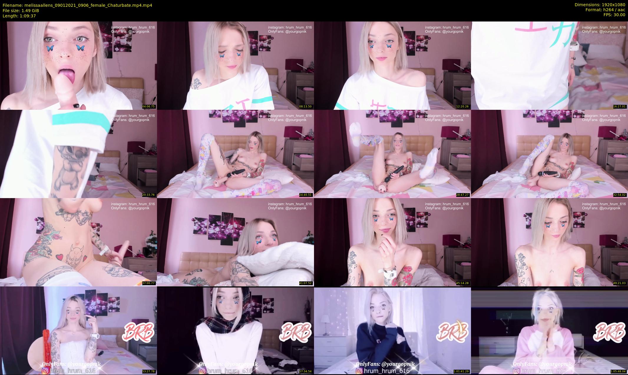 melissaallens — 70 minute Chaturbate female cam show recording, 1080p, Jan 9, 2021