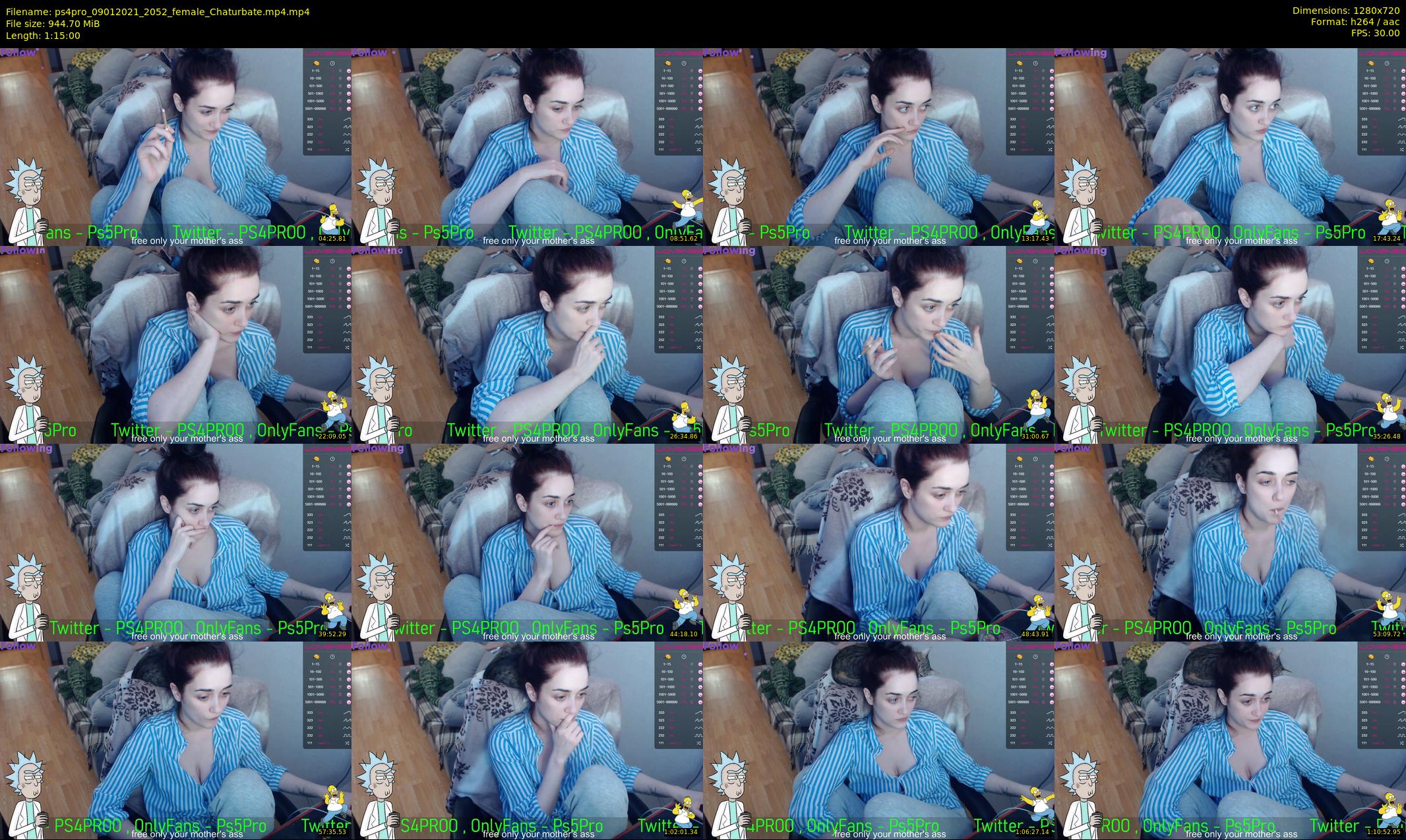 ps4pro — 75 minute Chaturbate female cam show recording, 720p, Jan 9, 2021