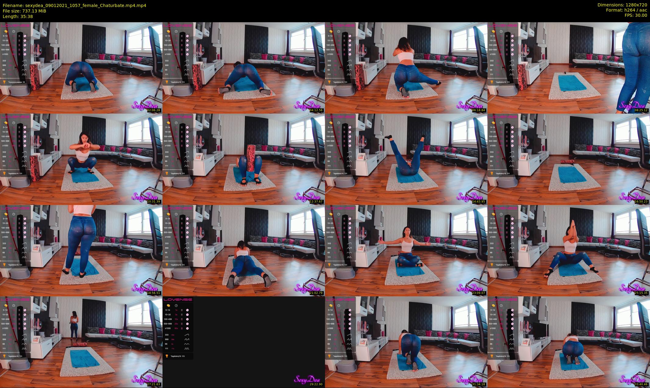 sexydea — 36 minute Chaturbate female cam show recording, 720p, Jan 9, 2021