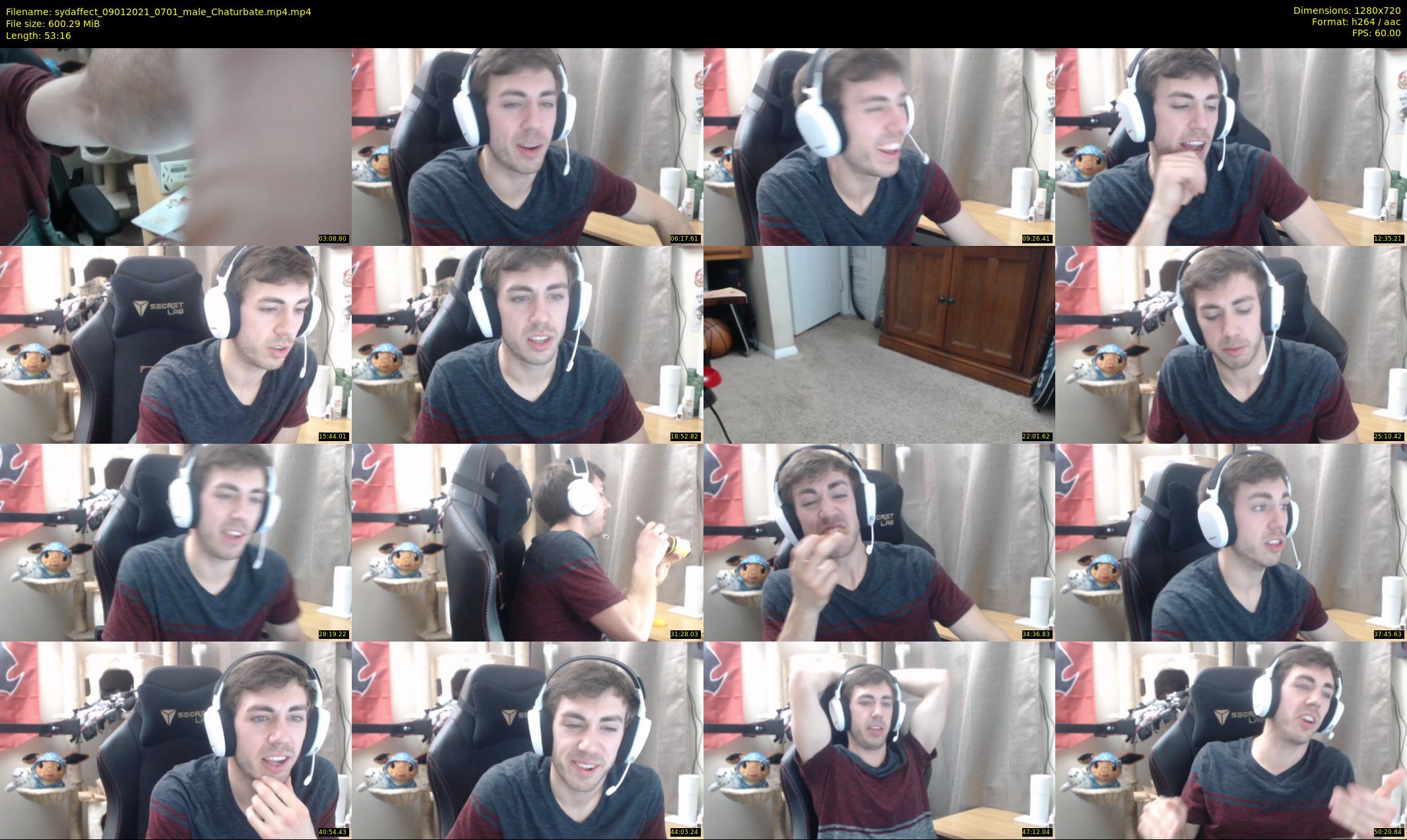 sydaffect — 54 minute Chaturbate male cam show recording, 720p, Jan 9, 2021