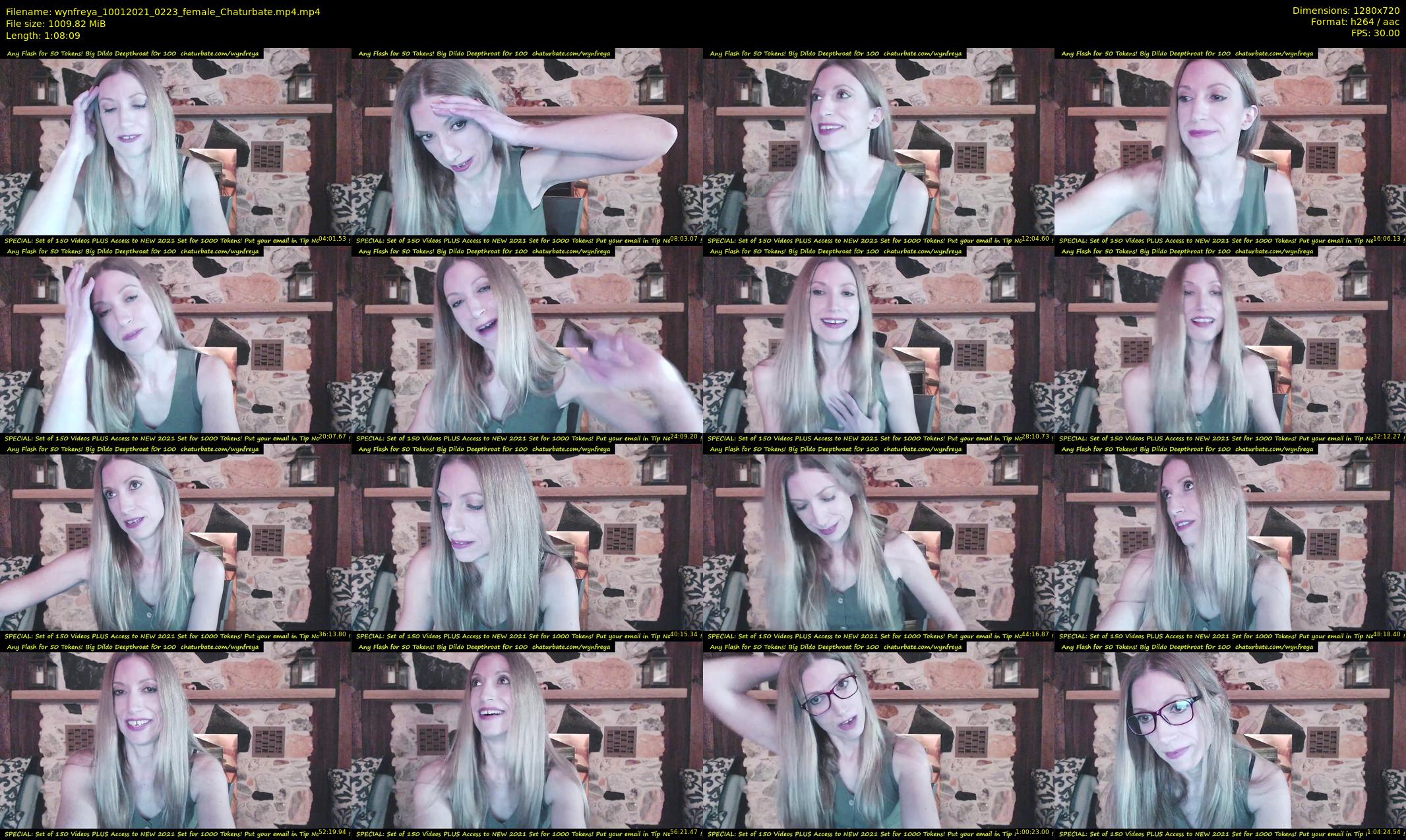wynfreya — 69 minute Chaturbate female cam show recording, 720p, Jan 10, 2021