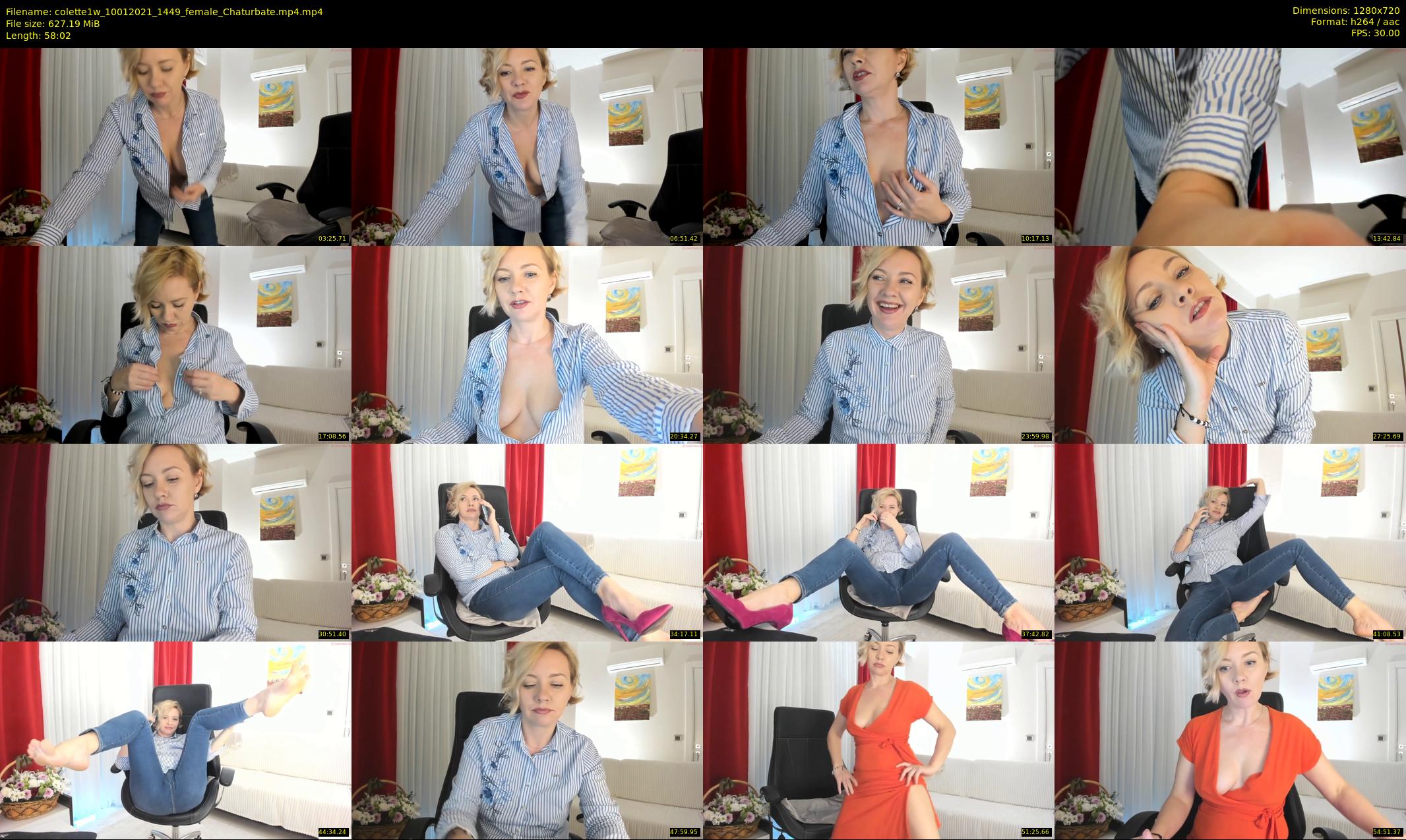 colette1w — 59 minute Chaturbate female cam show recording, 720p, Jan 10, 2021