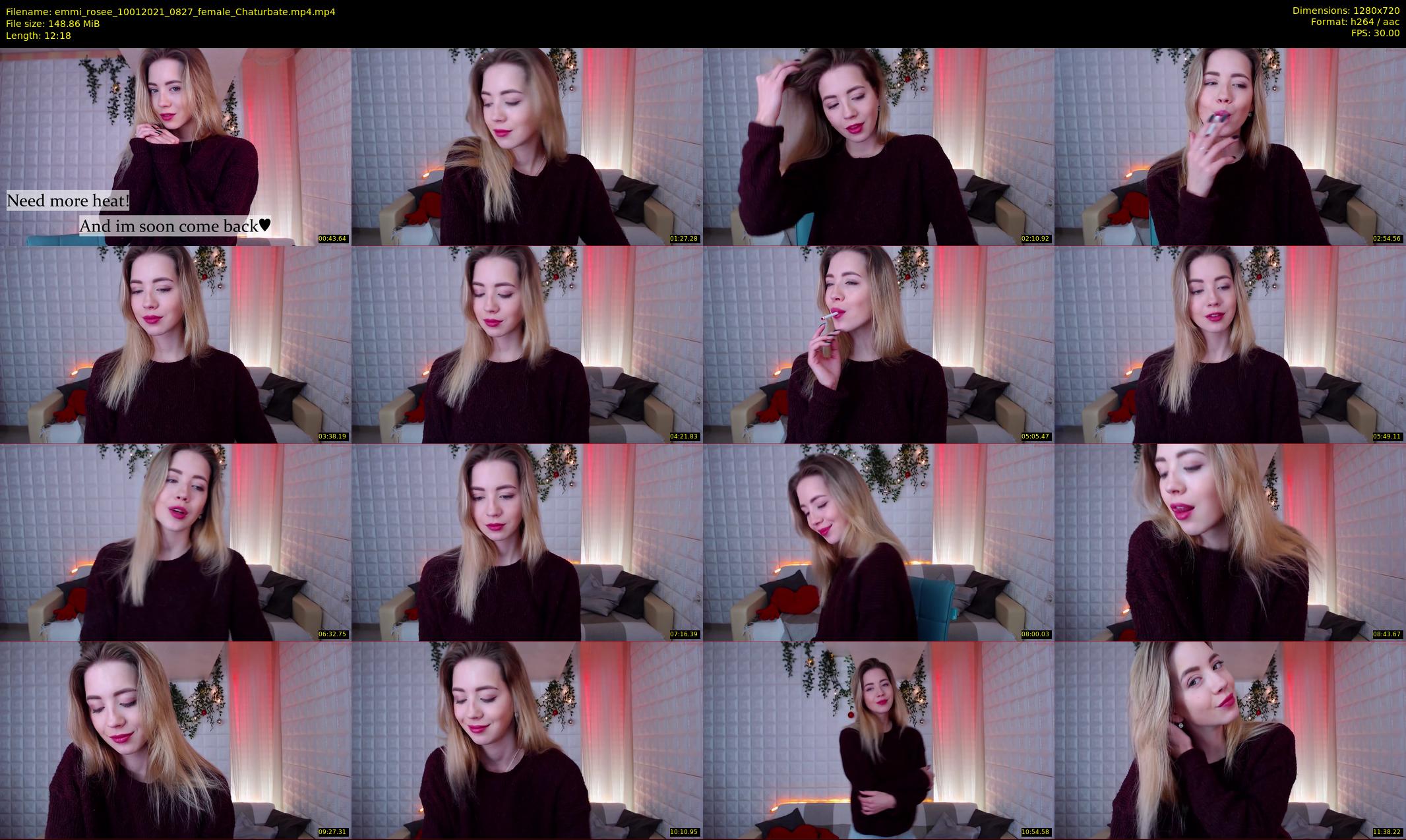 emmi_rosee — 13 minute Chaturbate female cam show recording, 720p, Jan 10, 2021