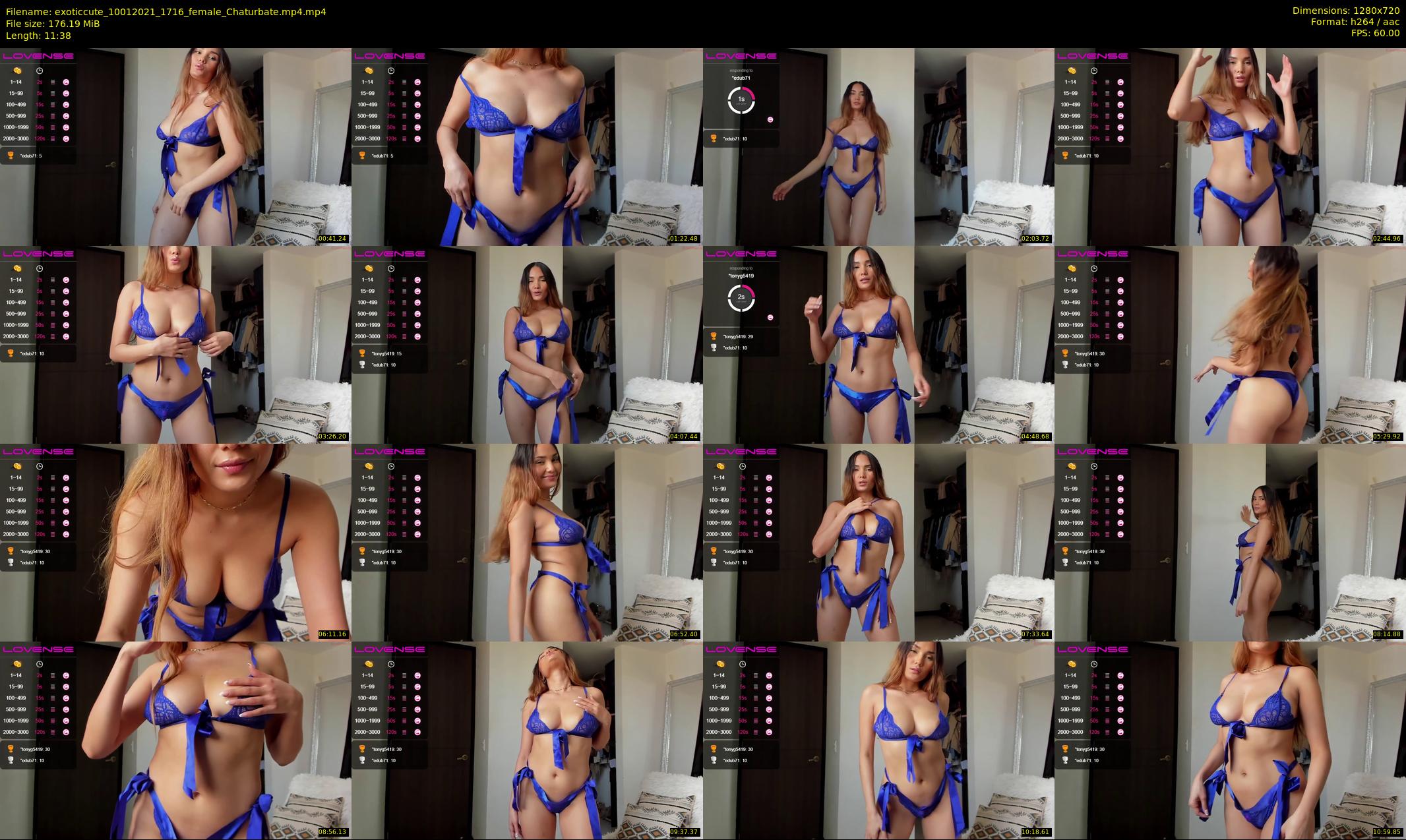 exoticcute — 12 minute Chaturbate female cam show recording, 720p, Jan 10, 2021