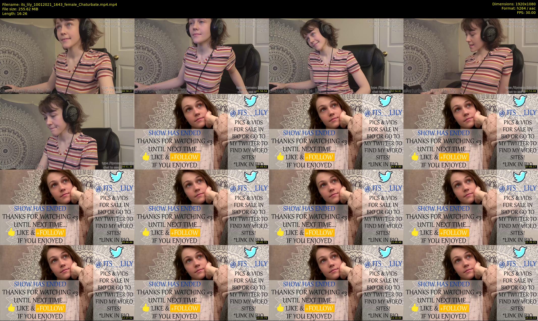 its_lily — 17 minute Chaturbate female cam show recording, 1080p, Jan 10, 2021