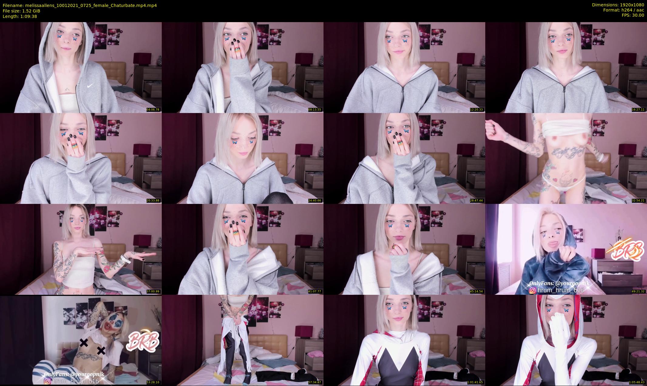 melissaallens — 70 minute Chaturbate female cam show recording, 1080p, Jan 10, 2021