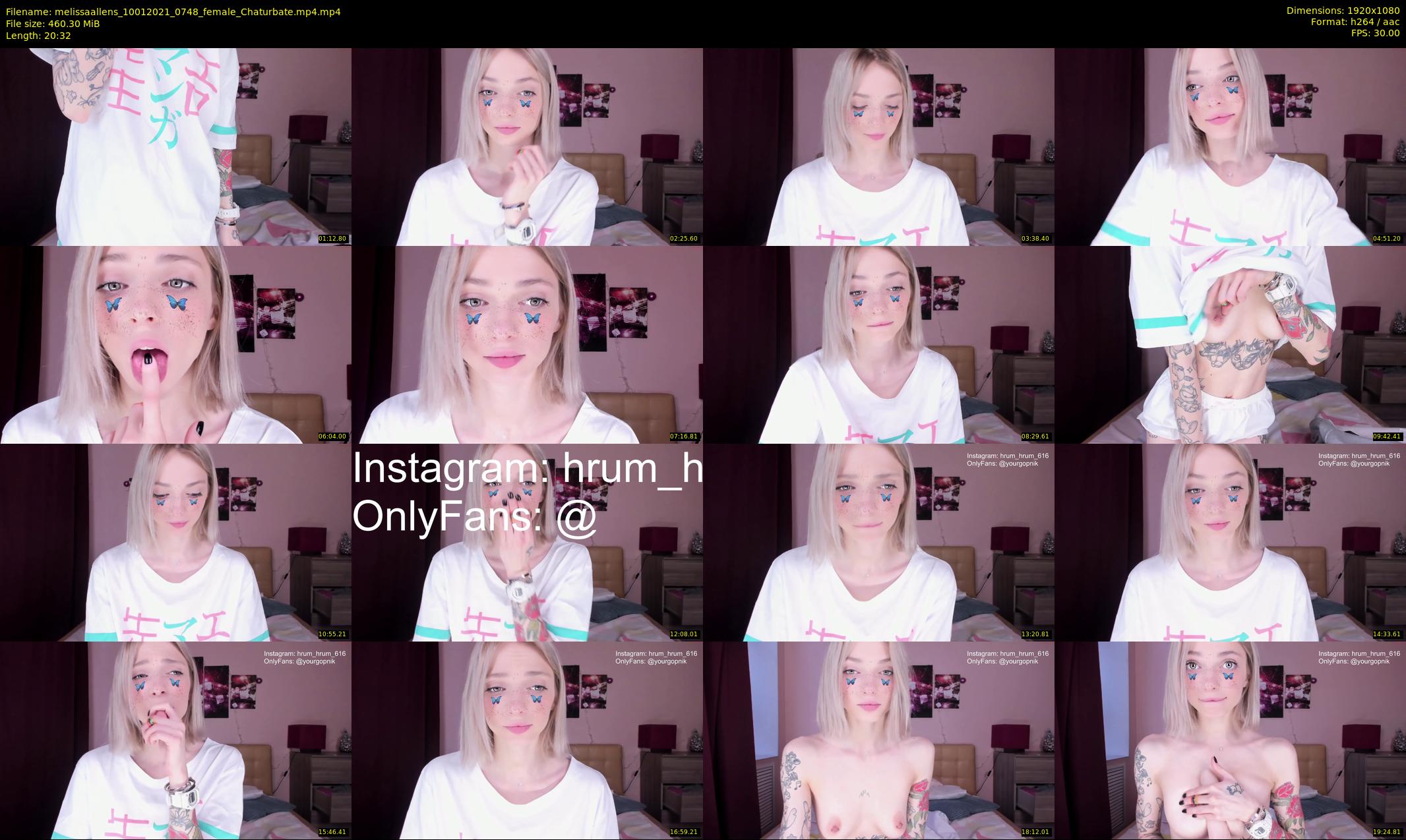 melissaallens — 21 minute Chaturbate female cam show recording, 1080p, Jan 10, 2021