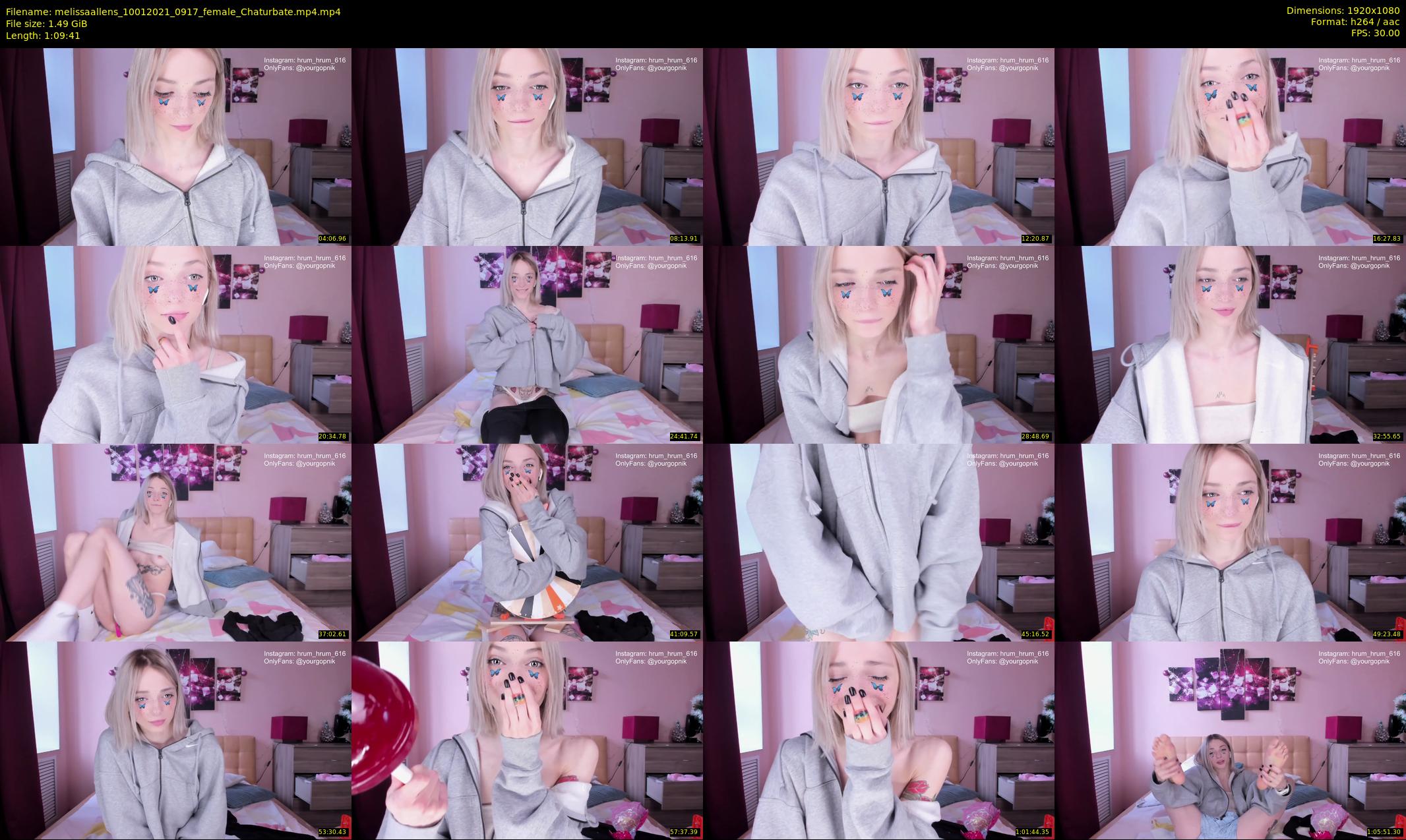 melissaallens — 70 minute Chaturbate female cam show recording, 1080p, Jan 10, 2021