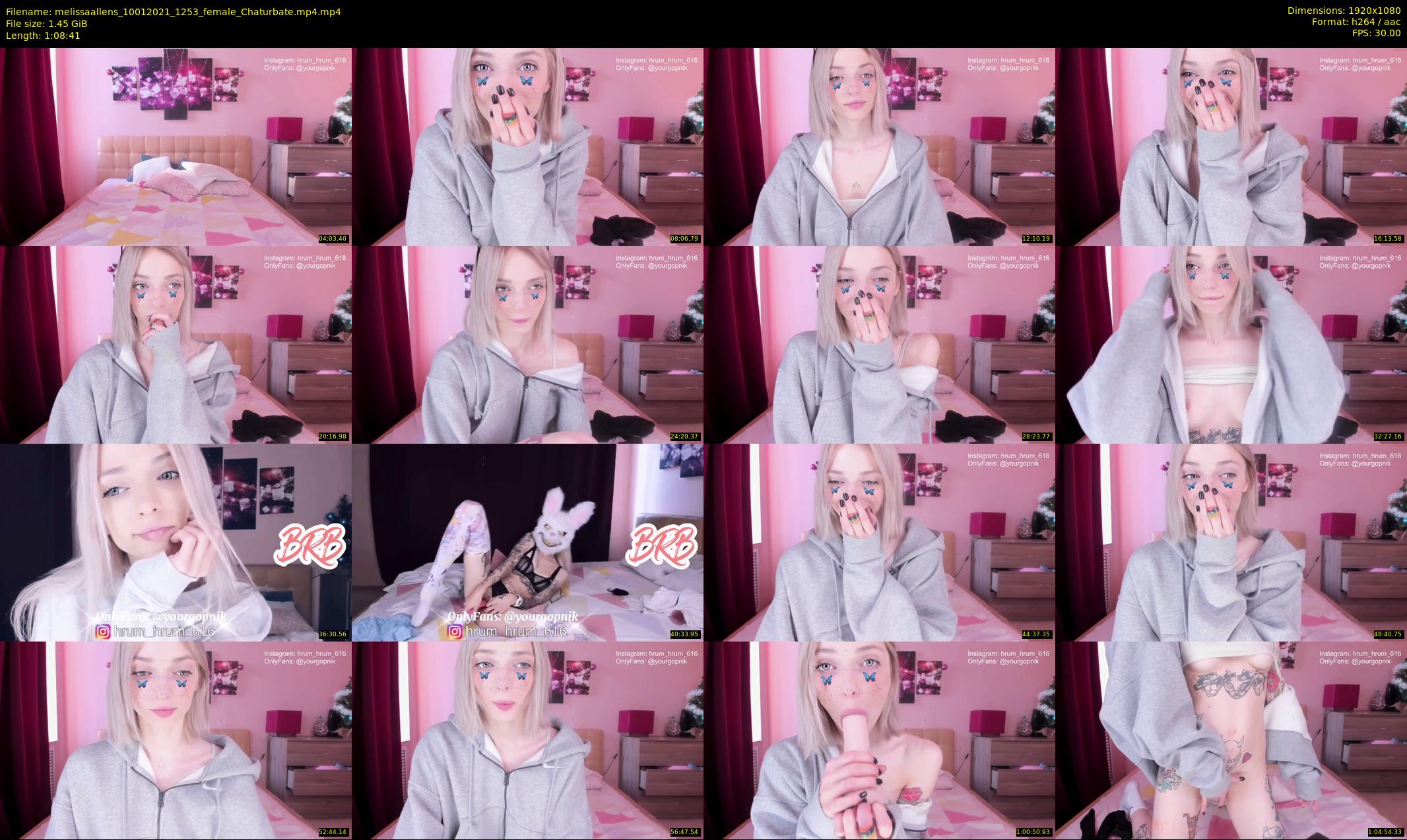 melissaallens — 69 minute Chaturbate female cam show recording, 1080p, Jan 10, 2021