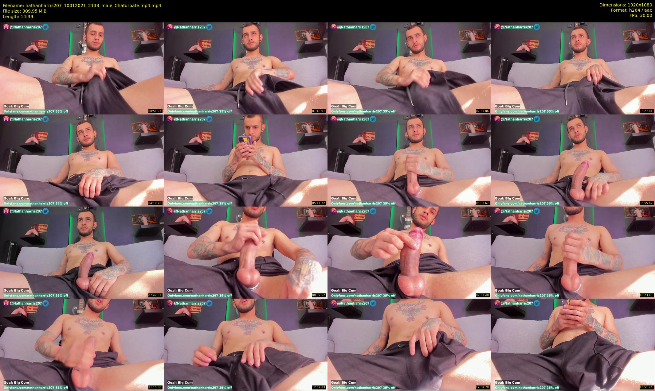 nathanharris207 — 15 minute Chaturbate male cam show recording, 1080p, Jan 10, 2021