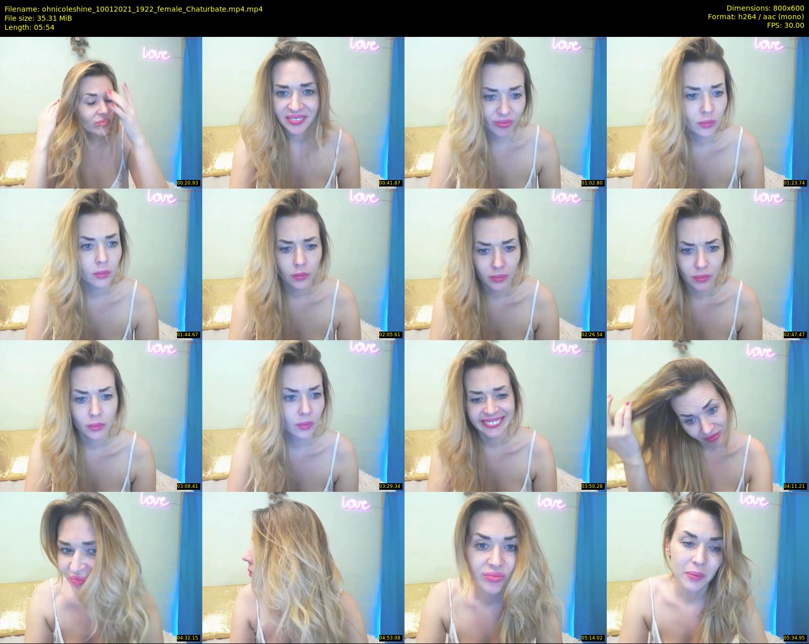 ohnicoleshine — 6 minute Chaturbate female cam show recording, 480p, Jan 10, 2021