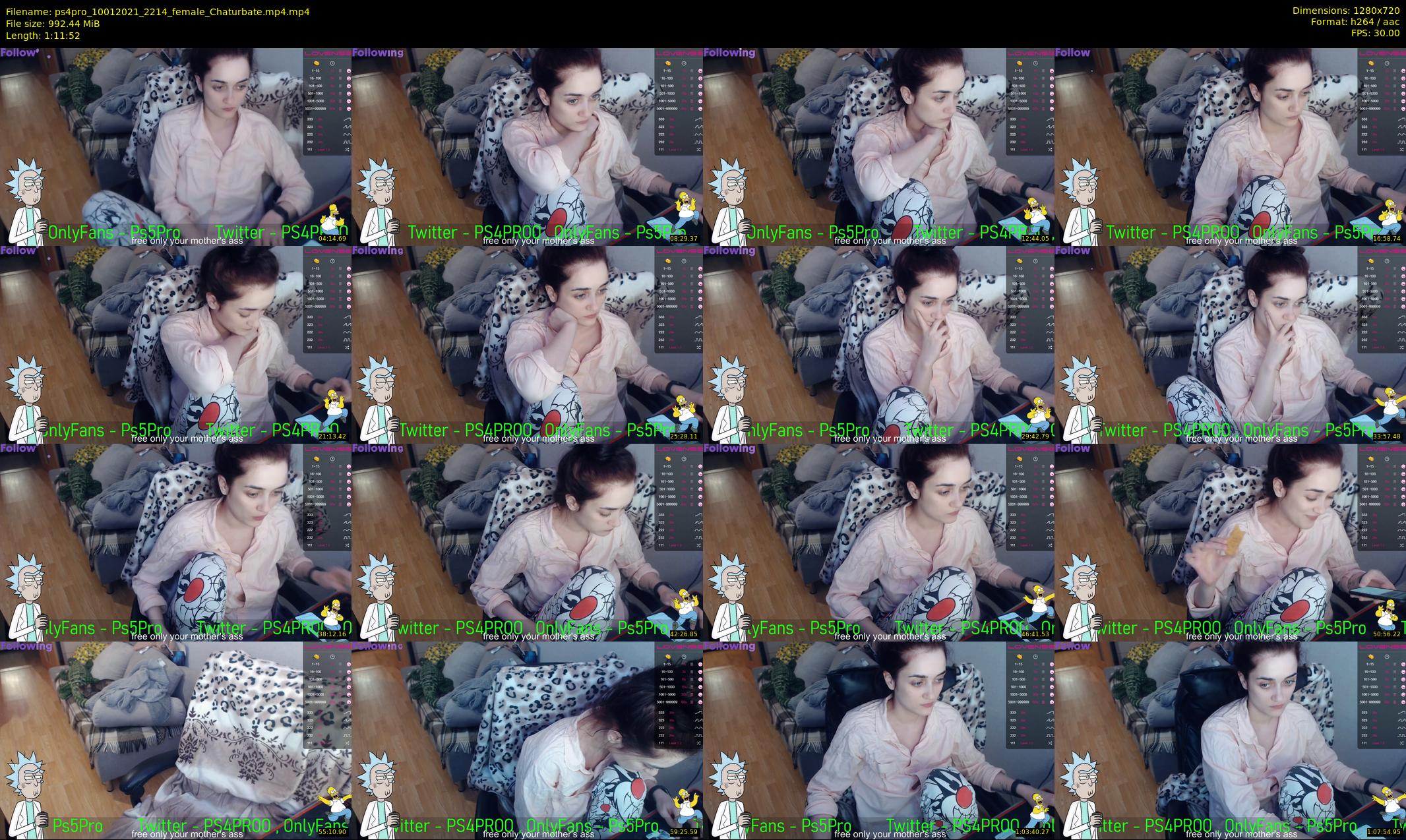 ps4pro — 72 minute Chaturbate female cam show recording, 720p, Jan 10, 2021