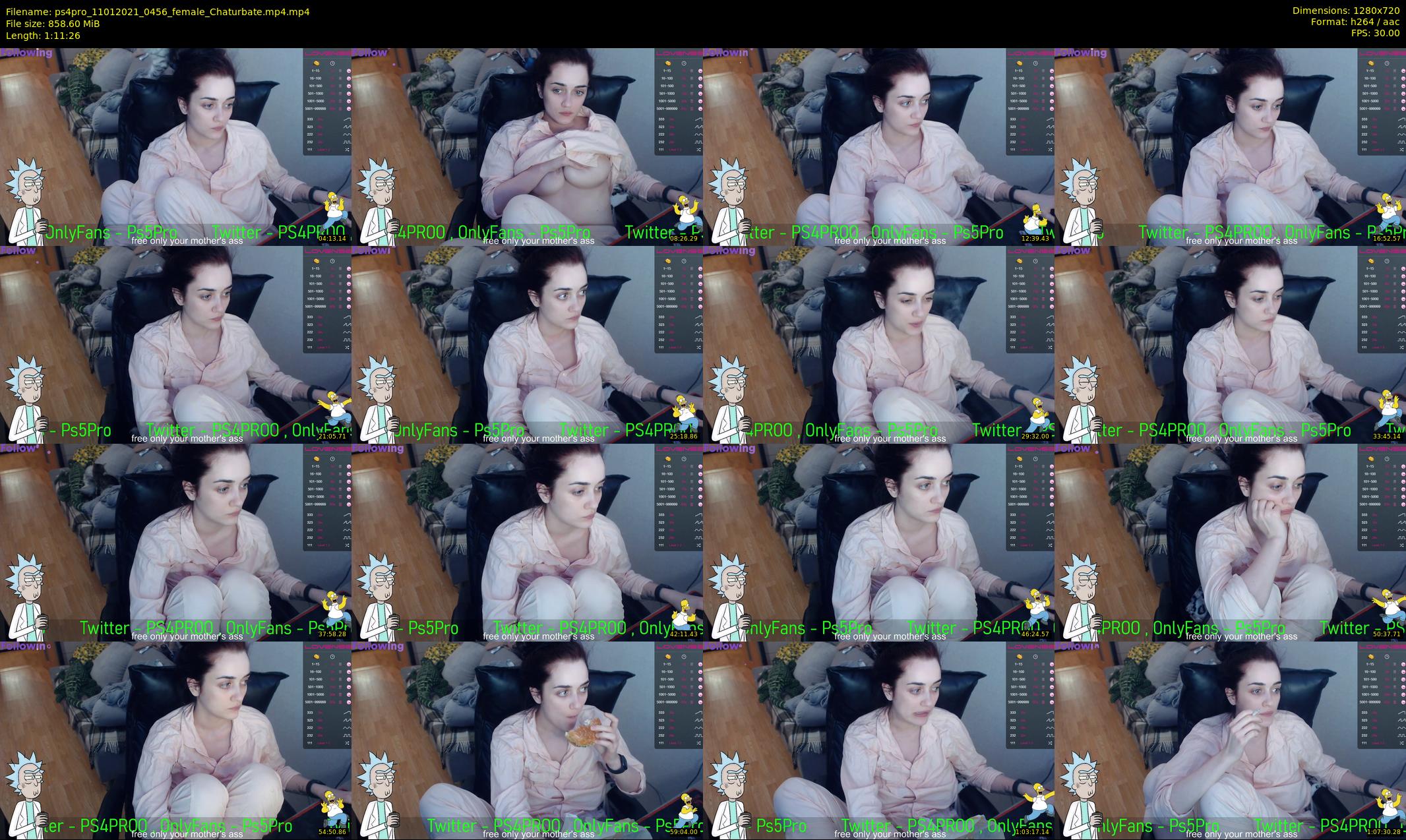 ps4pro — 72 minute Chaturbate female cam show recording, 720p, Jan 11, 2021