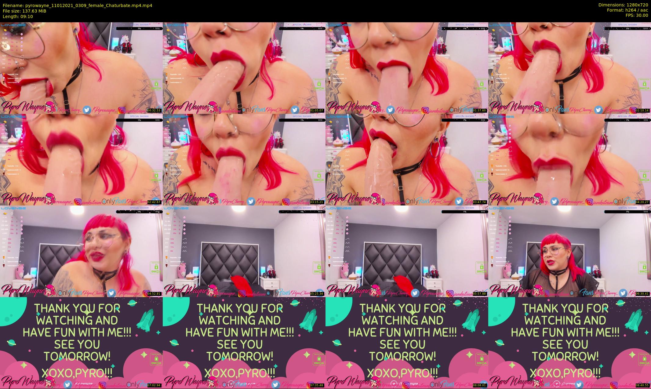 pyrowayne — 10 minute Chaturbate female cam show recording, 720p, Jan 11, 2021