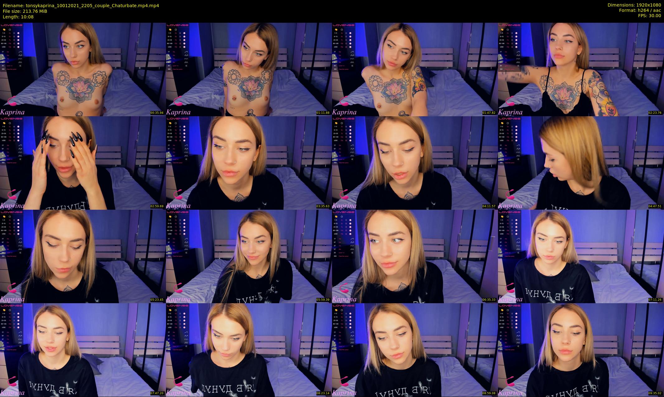 tonsykaprina — 11 minute Chaturbate couple cam show recording, 1080p, Jan 10, 2021
