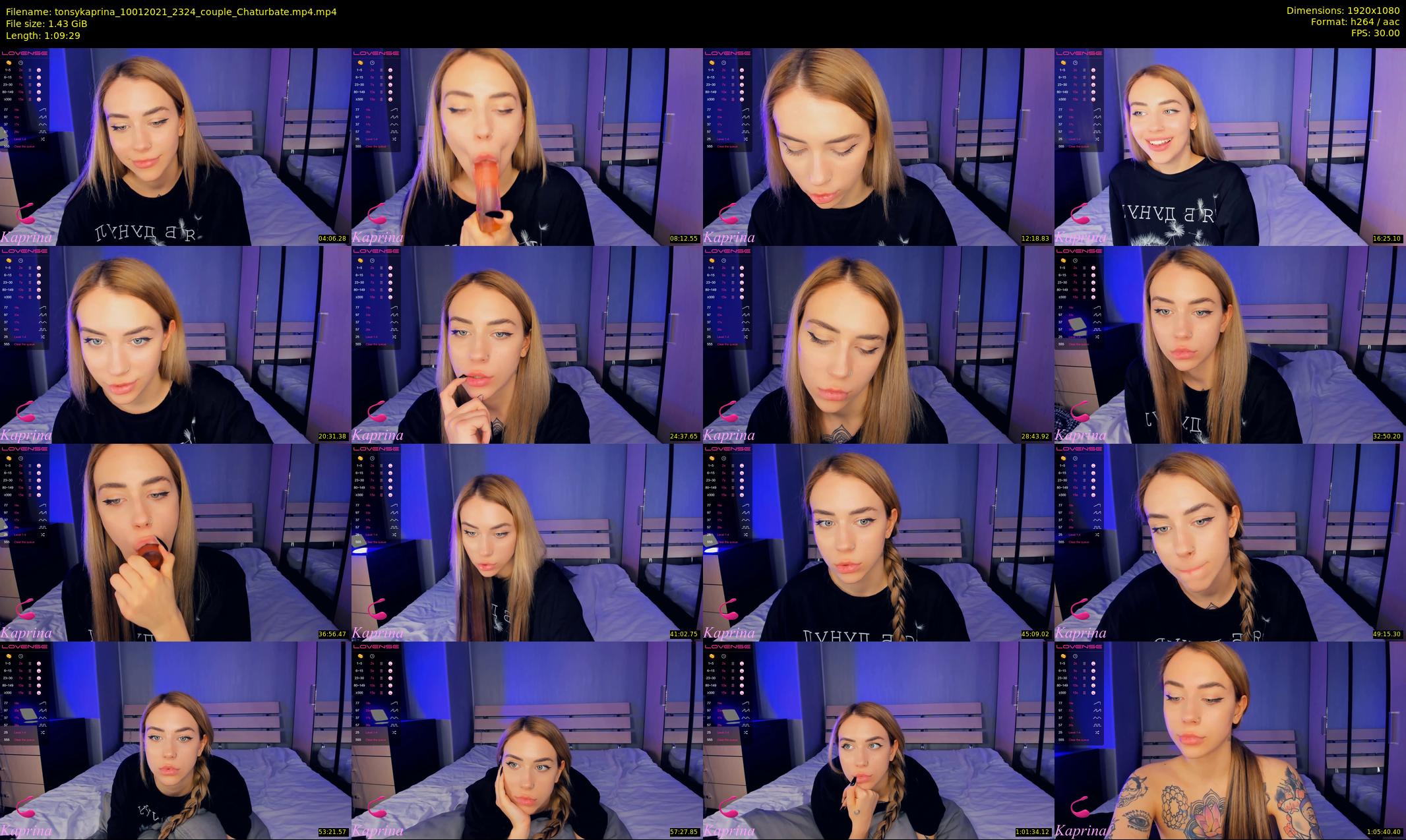 tonsykaprina — 70 minute Chaturbate couple cam show recording, 1080p, Jan 10, 2021