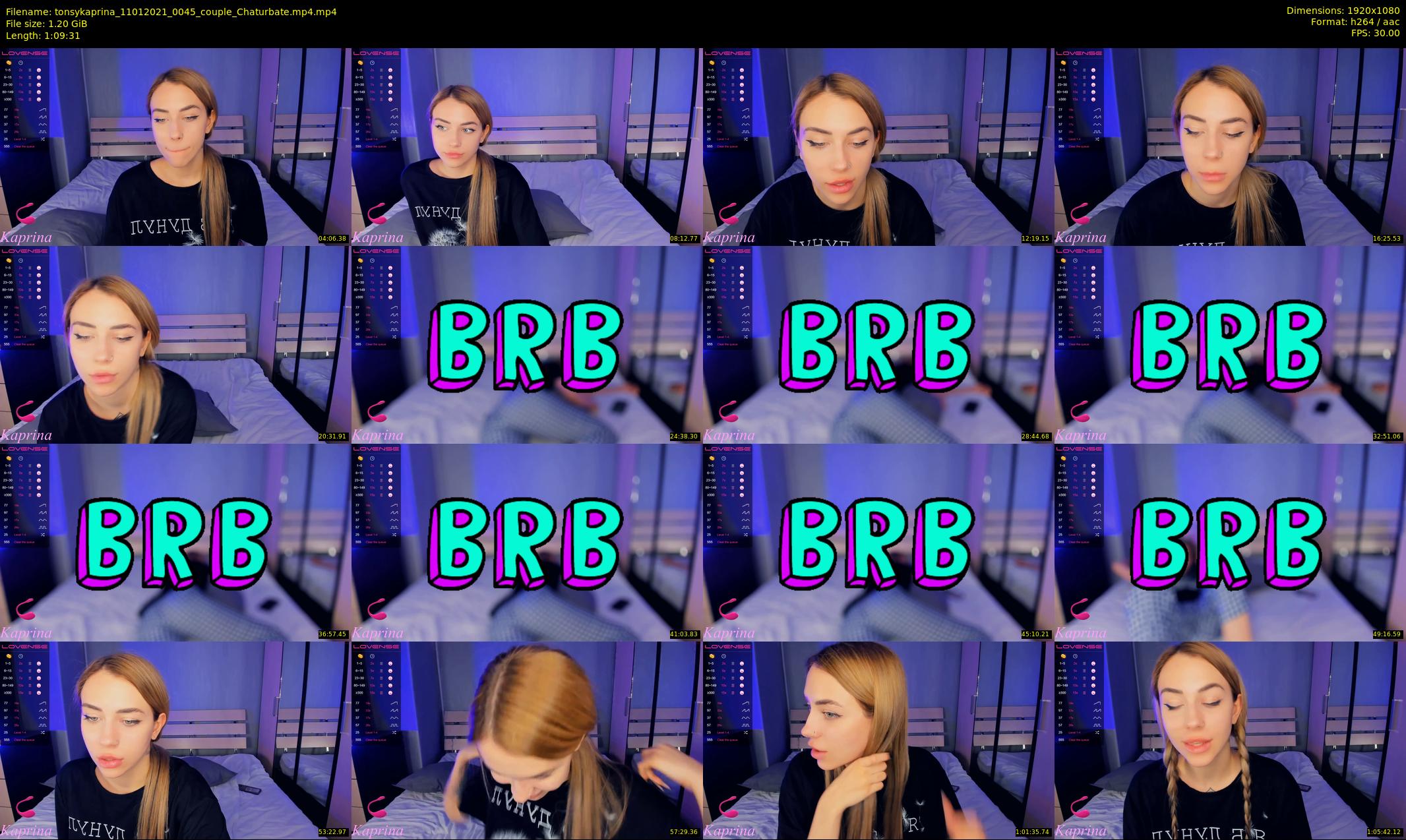 tonsykaprina — 70 minute Chaturbate couple cam show recording, 1080p, Jan 11, 2021