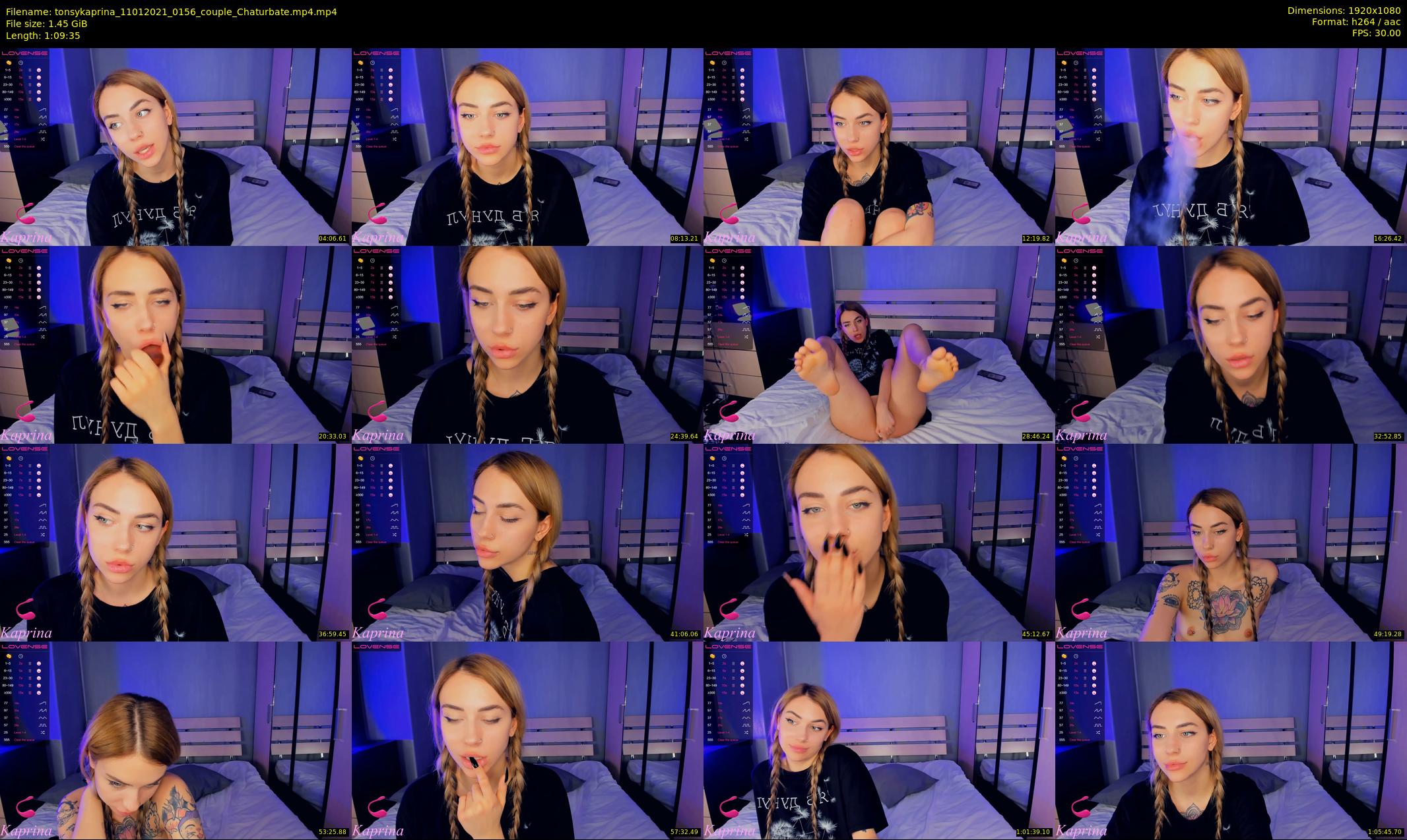 tonsykaprina — 70 minute Chaturbate couple cam show recording, 1080p, Jan 11, 2021