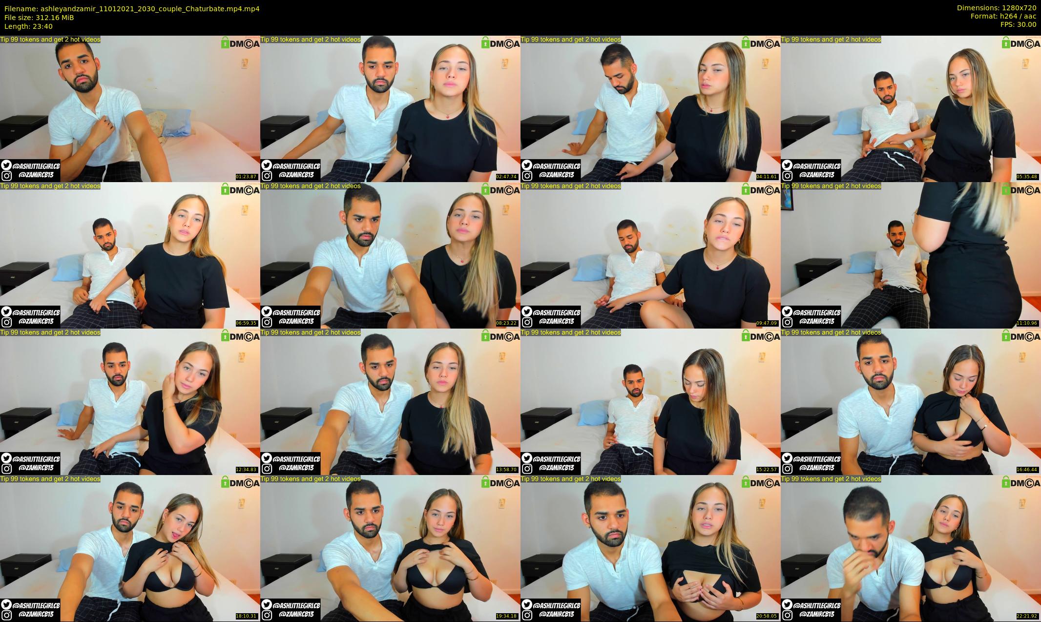 ashleyandzamir — 24 minute Chaturbate couple cam show recording, 720p, Jan 11, 2021