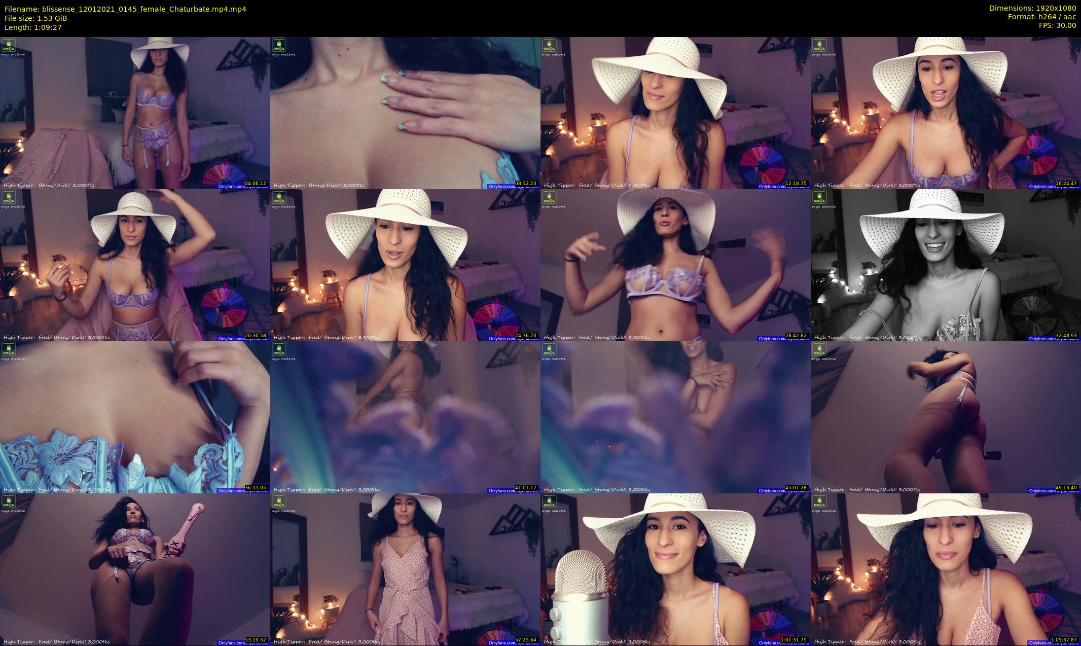 blissense — 70 minute Chaturbate female cam show recording, 1080p, Jan 12, 2021