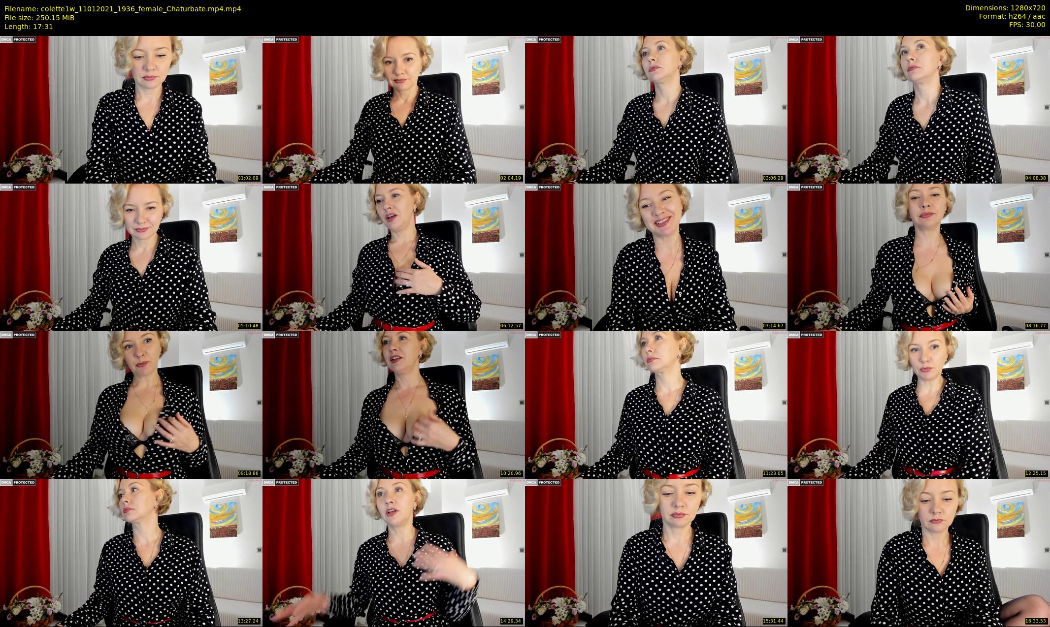 colette1w — 18 minute Chaturbate female cam show recording, 720p, Jan 11, 2021
