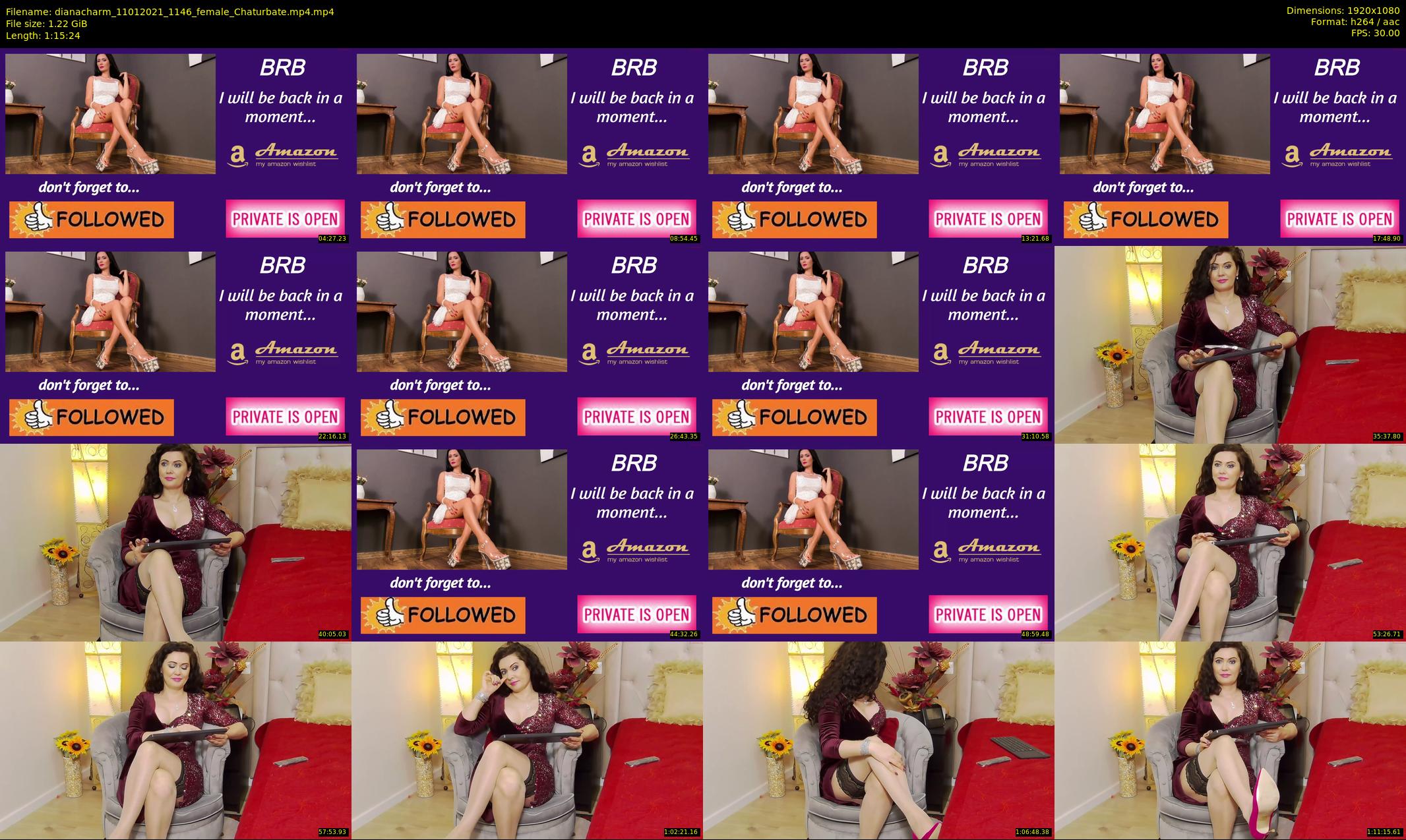 dianacharm — 76 minute Chaturbate female cam show recording, 1080p, Jan 11, 2021