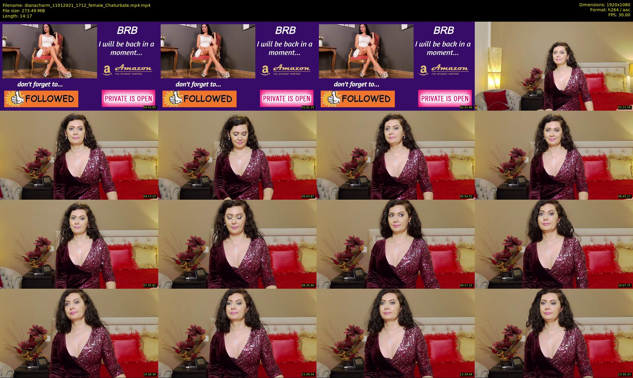 dianacharm — 15 minute Chaturbate female cam show recording, 1080p, Jan 11, 2021