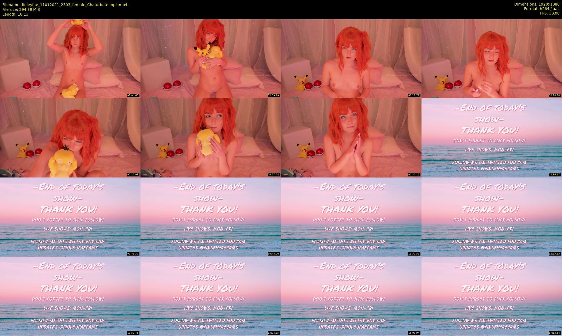 finleyfae — 19 minute Chaturbate female cam show recording, 1080p, Jan 11, 2021
