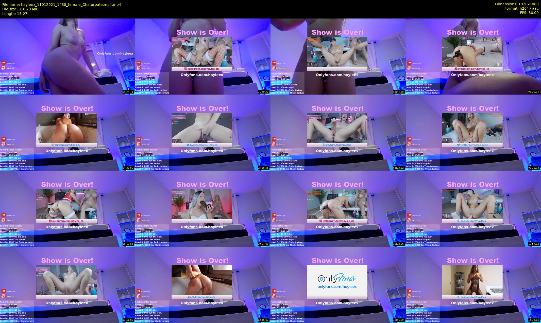 hayleex — 16 minute Chaturbate female cam show recording, 1080p, Jan 11, 2021